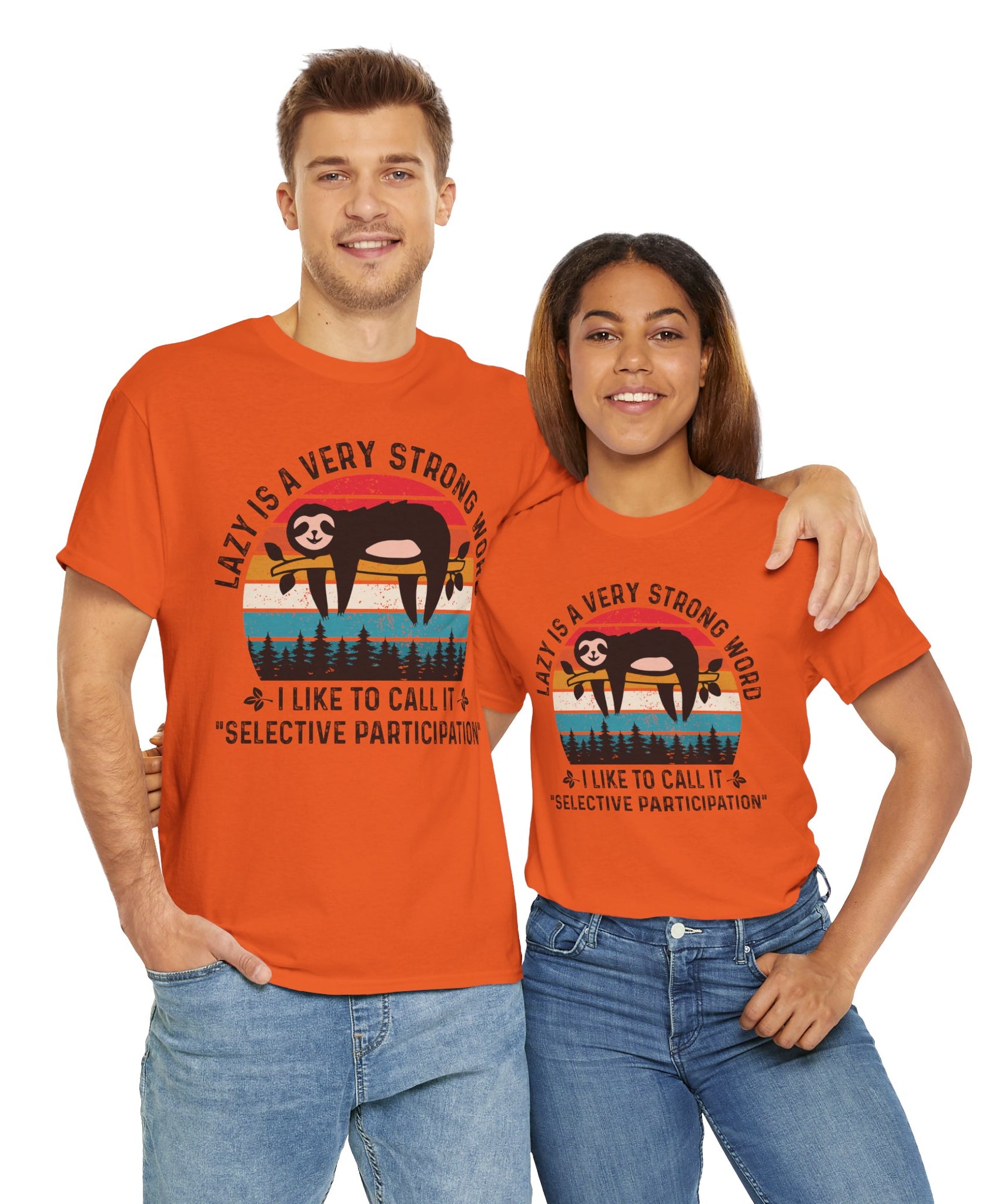 Sloth Hiking Team Retro Sunset Tee