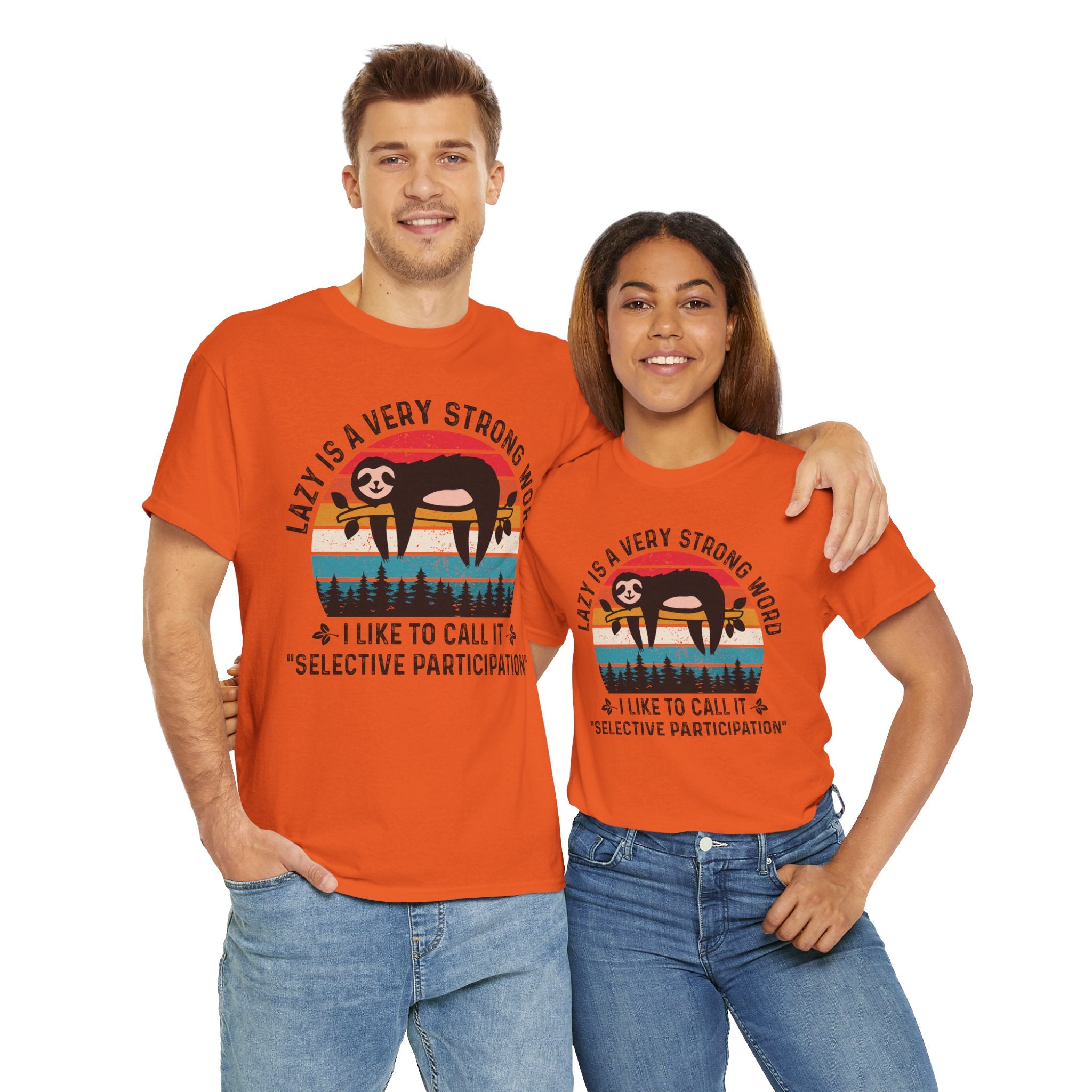 Sloth Hiking Team Retro Sunset Tee
