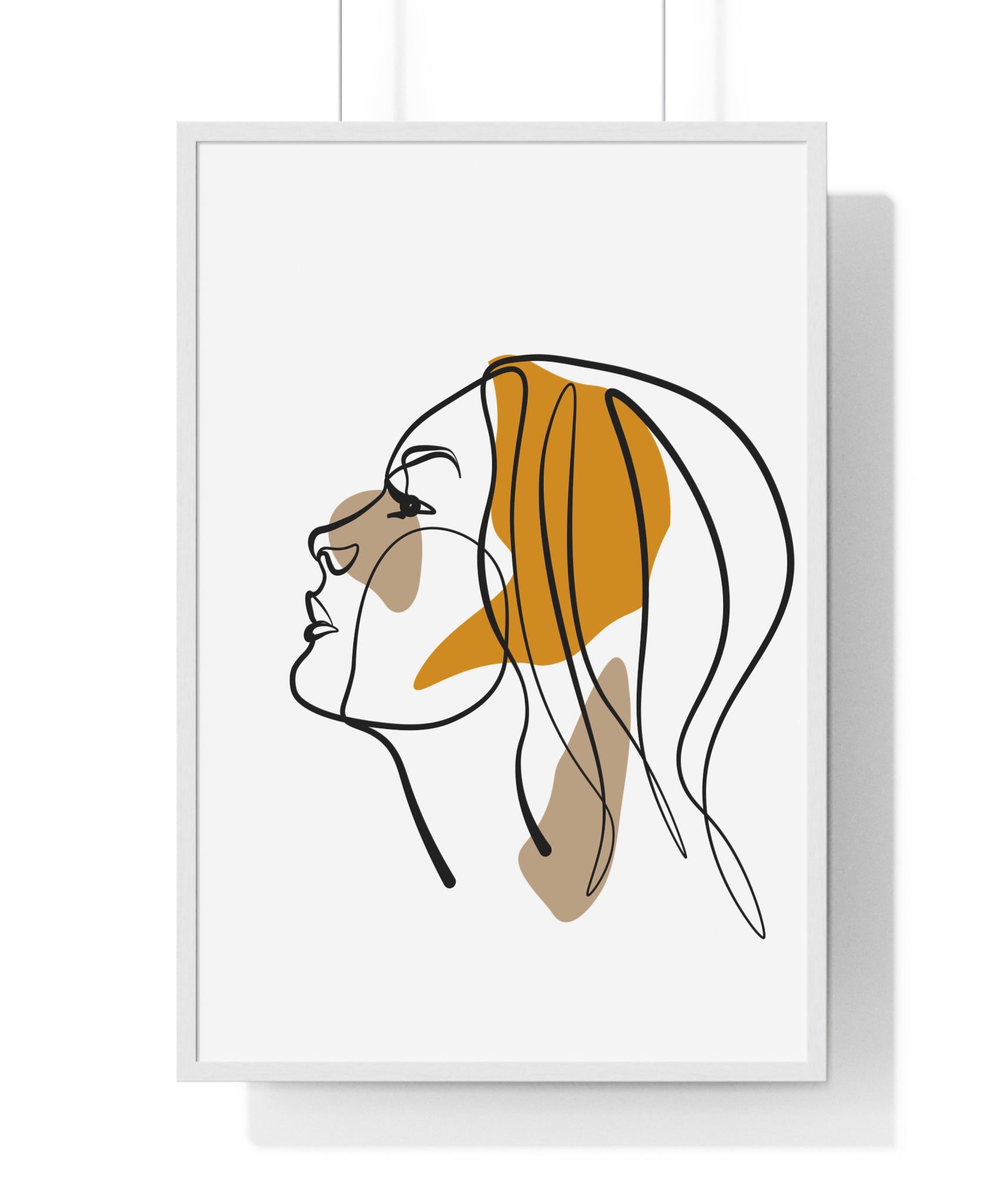 Abstract Woman Face Art – Framed Minimalist Print | Gallory Hive