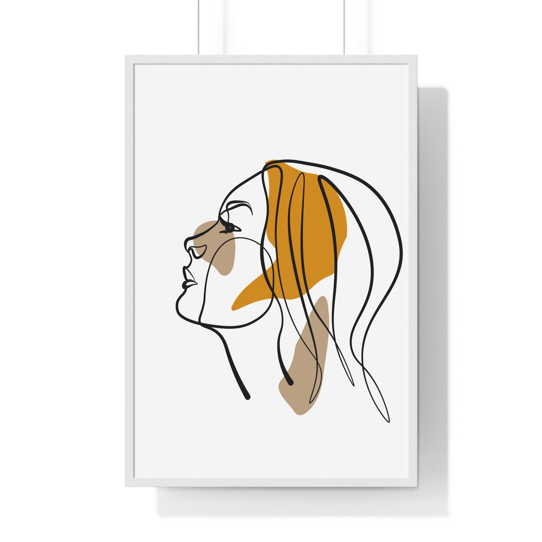 Abstract Woman Face Art – Framed Minimalist Print | Gallory Hive