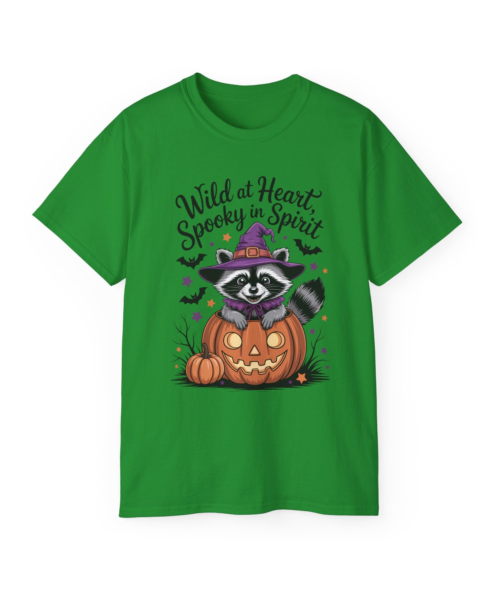 Spooky Raccoon in Pumpkin T-Shirt ~ Gallory Hive