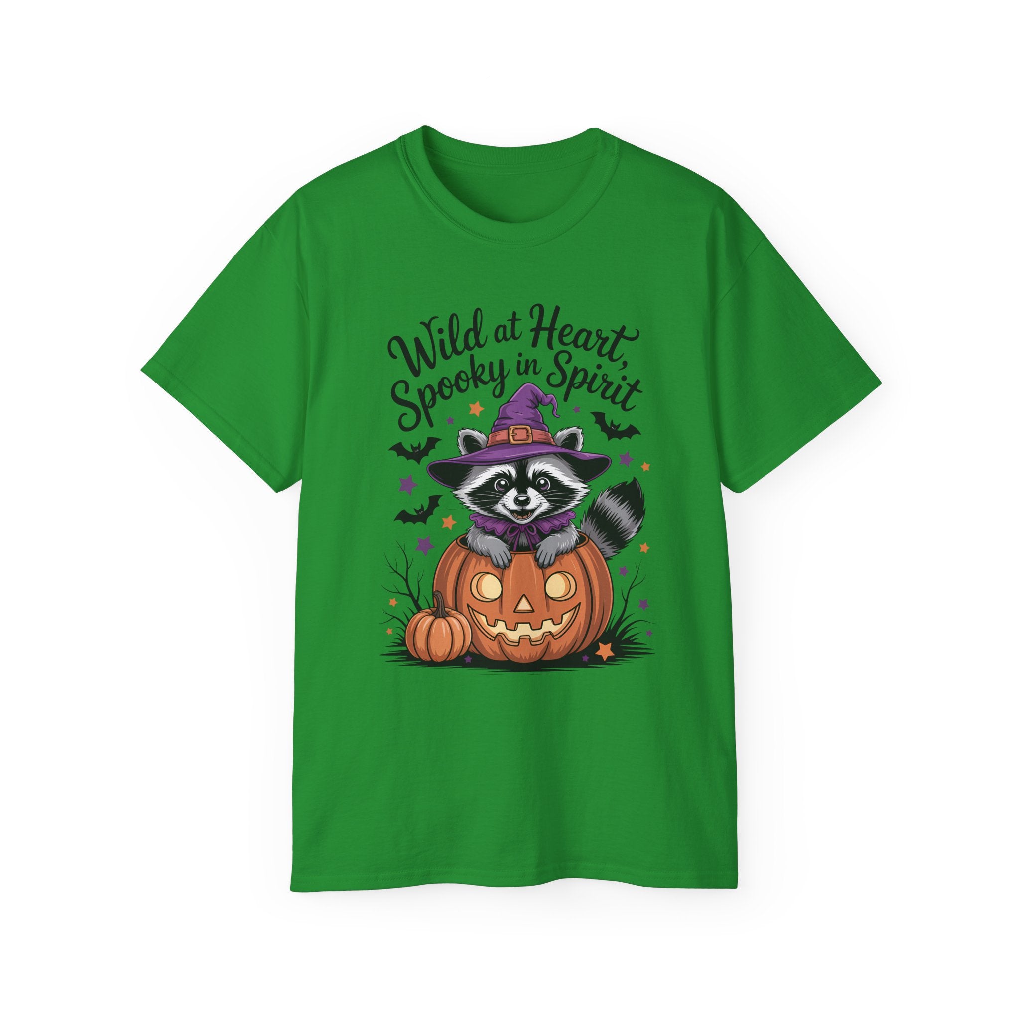 Spooky Raccoon in Pumpkin T-Shirt ~ Gallory Hive
