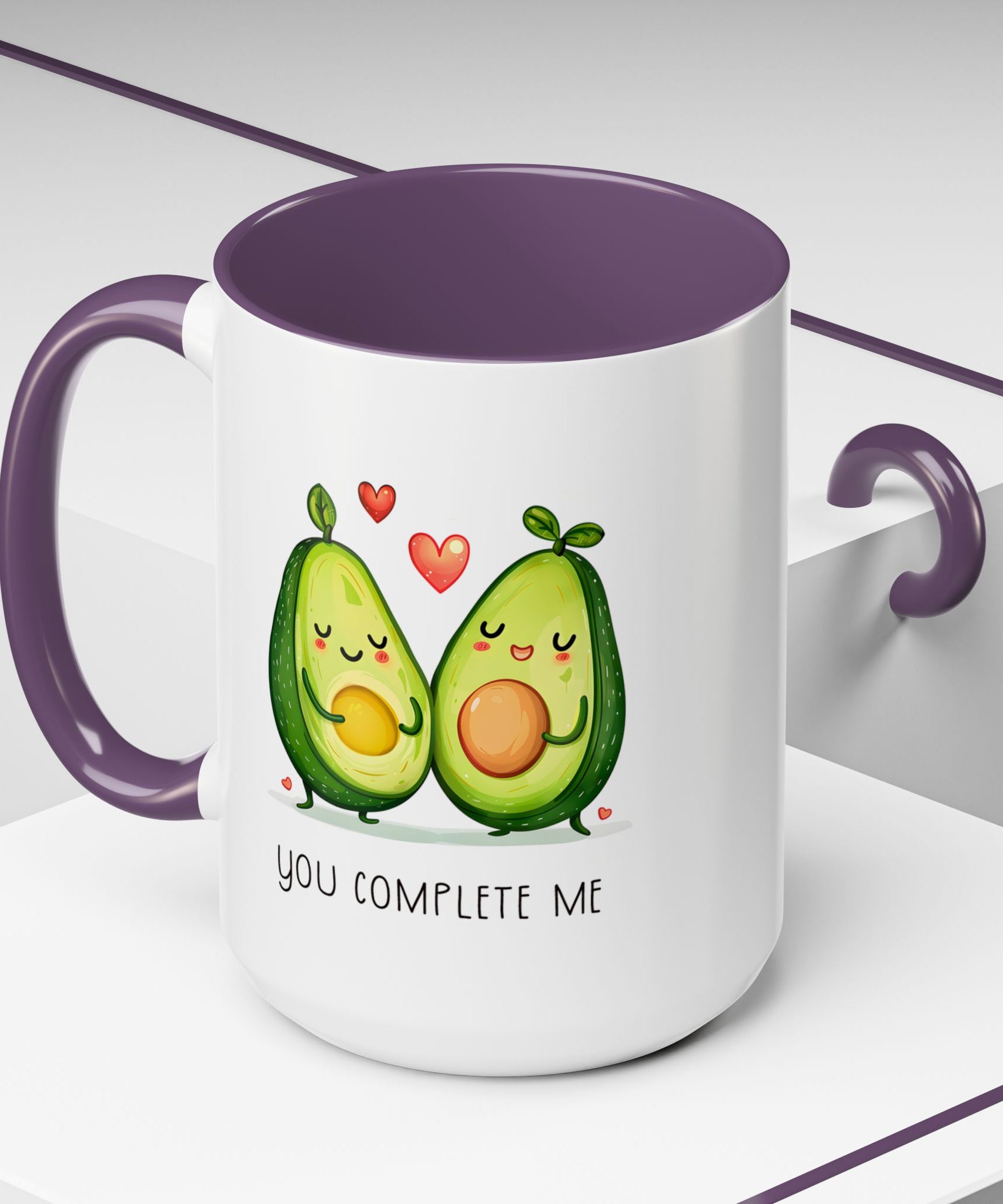 Funny Avocado Couple Ceramic Coffee Mug | Gallory Hive