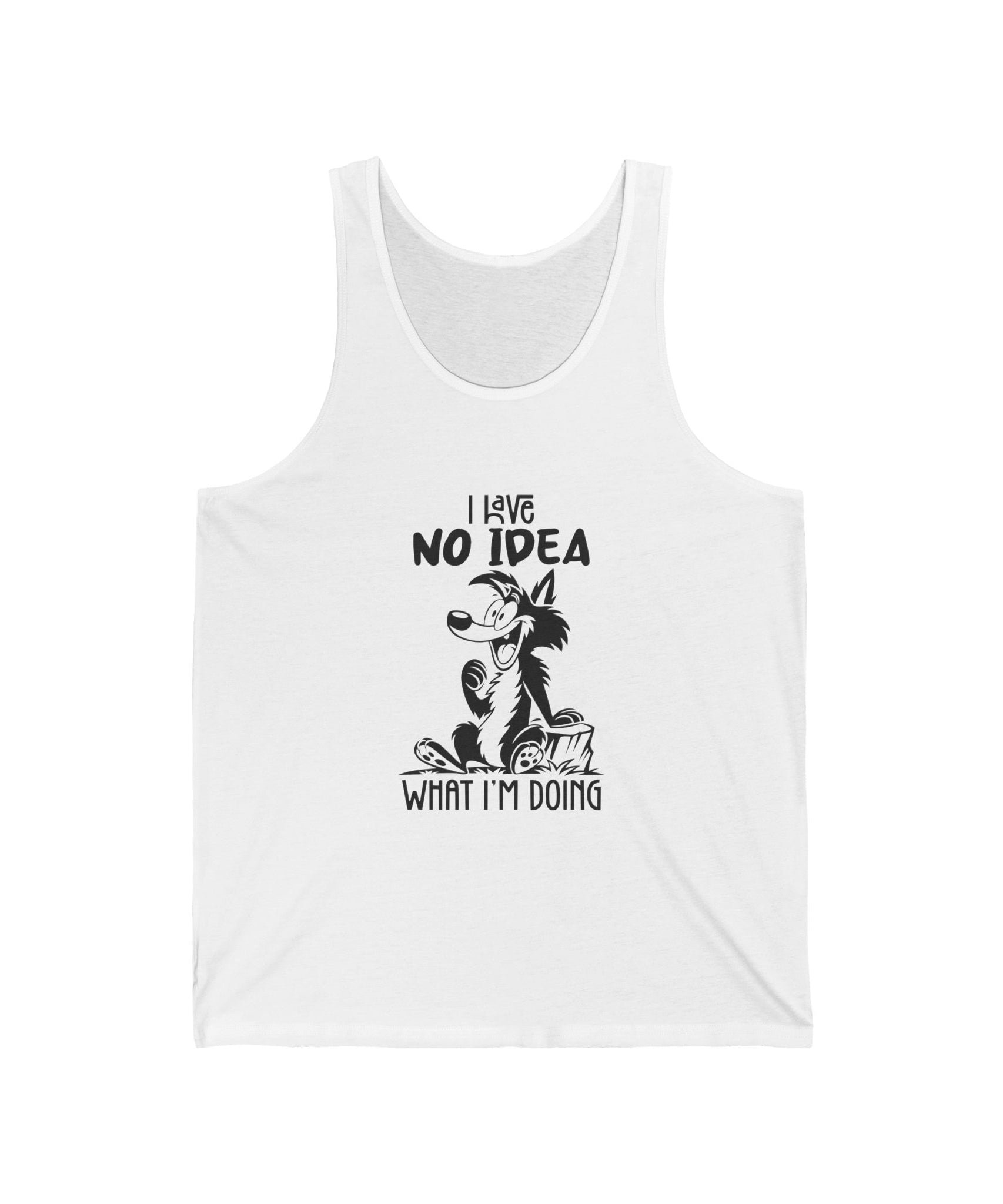 Hilarious Jersey Tank, Funny Graphic Tank Top for Summer, Gift for Dog Lovers, Casual Wear for Every Occasion, Unique Dog-Themed Apparel