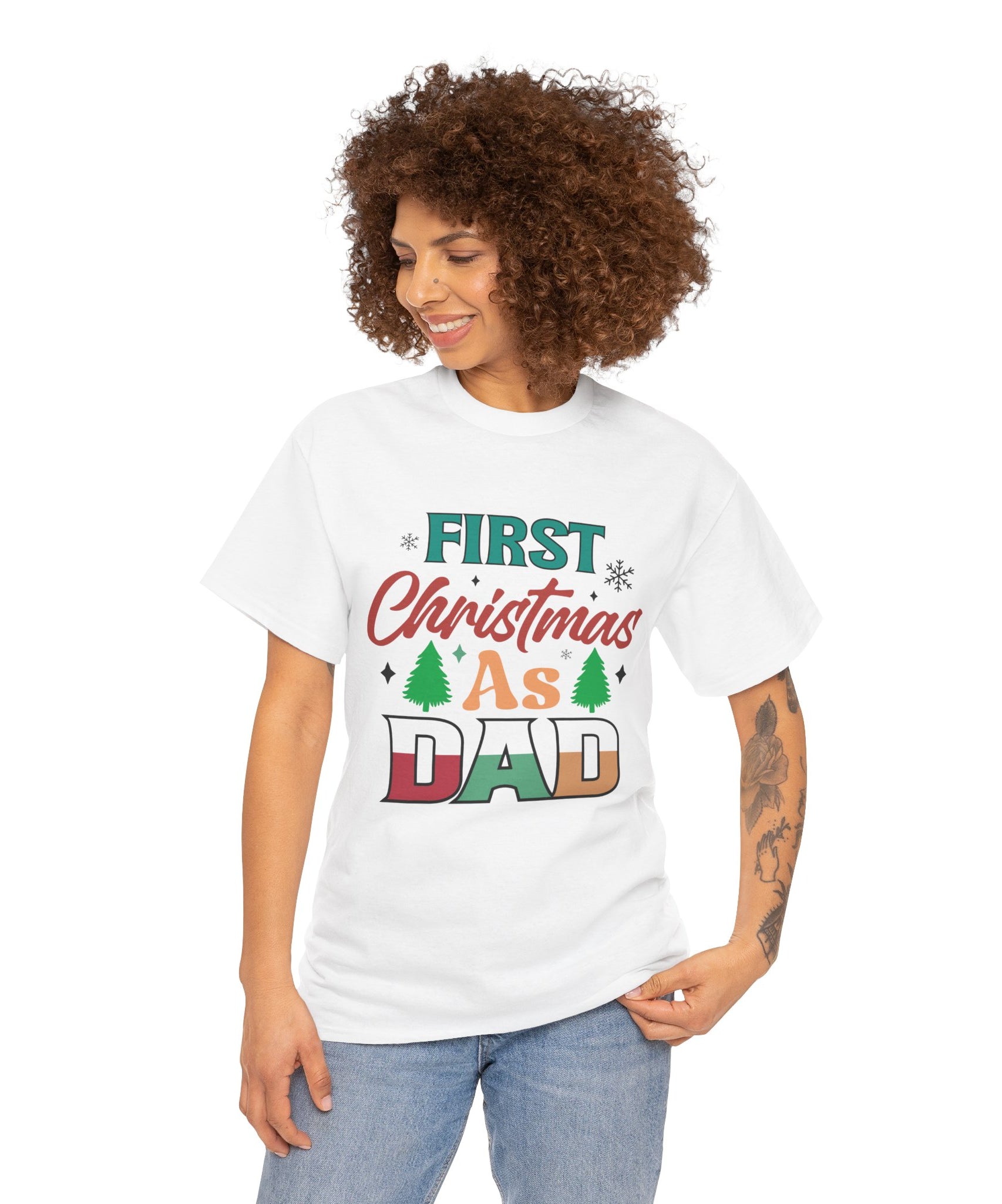 First Christmas as Dad T-Shirt | Gallory Hive