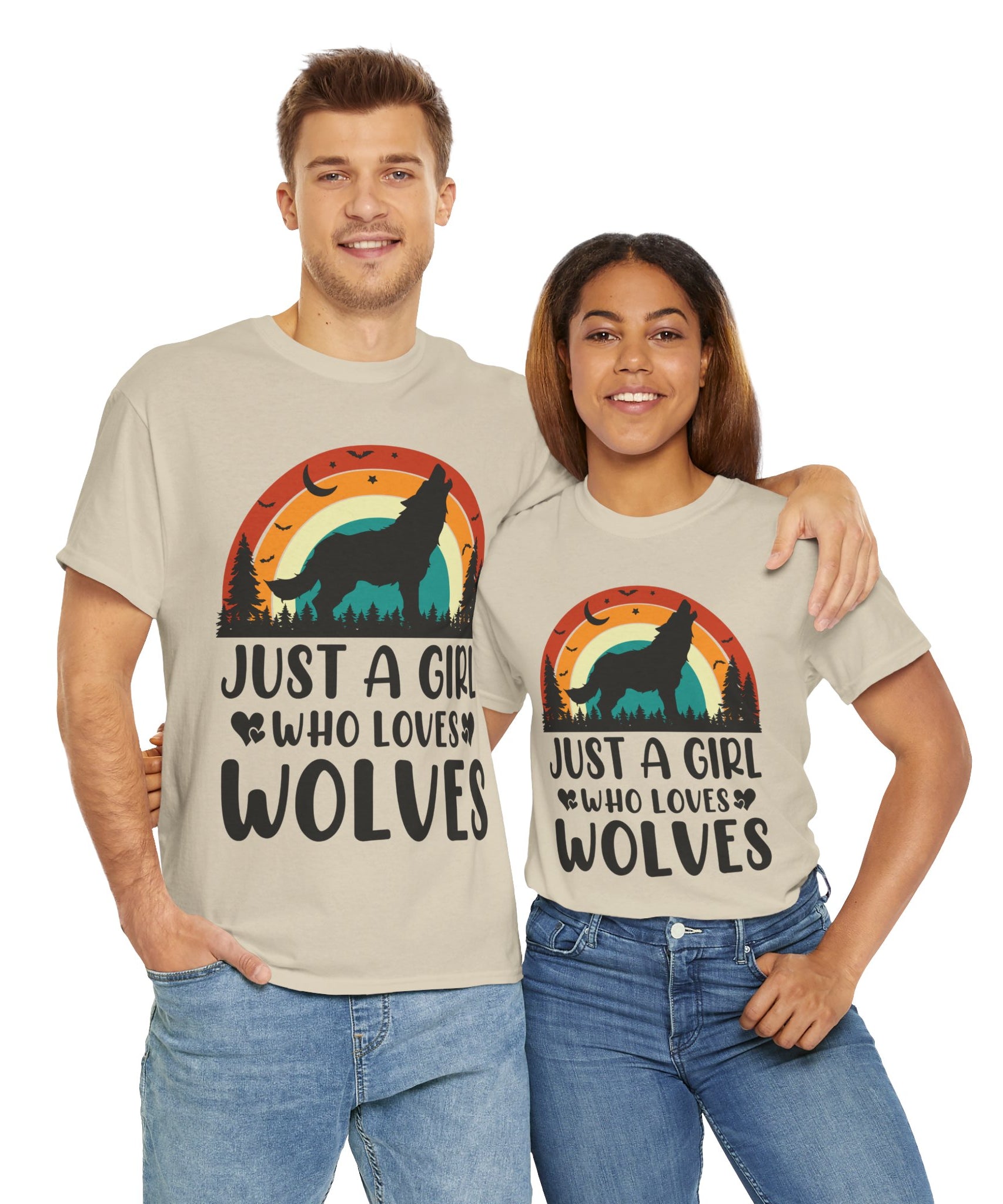 Vintage Wolf Lover Girl Tee