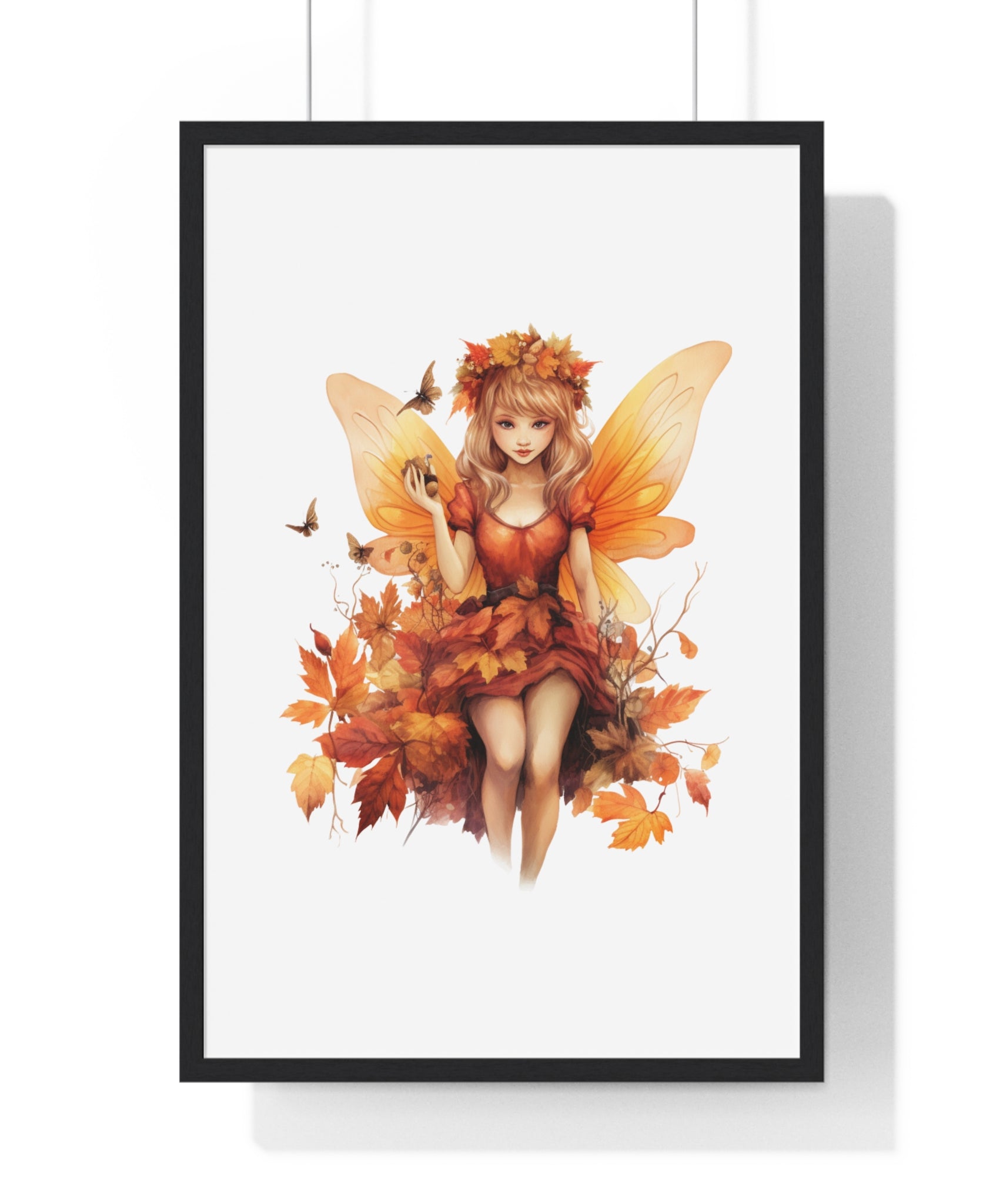 Autumn Fairy Wall Art – Whimsical Fall Decor Print | Gallory Hive