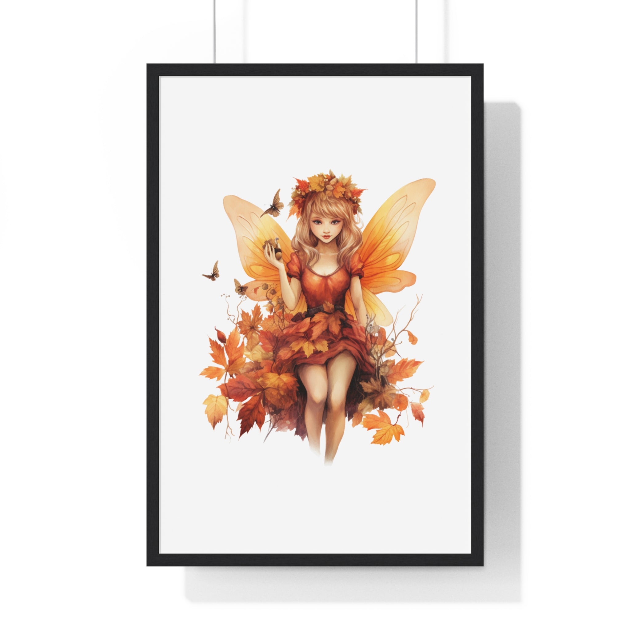 Autumn Fairy Wall Art – Whimsical Fall Decor Print | Gallory Hive