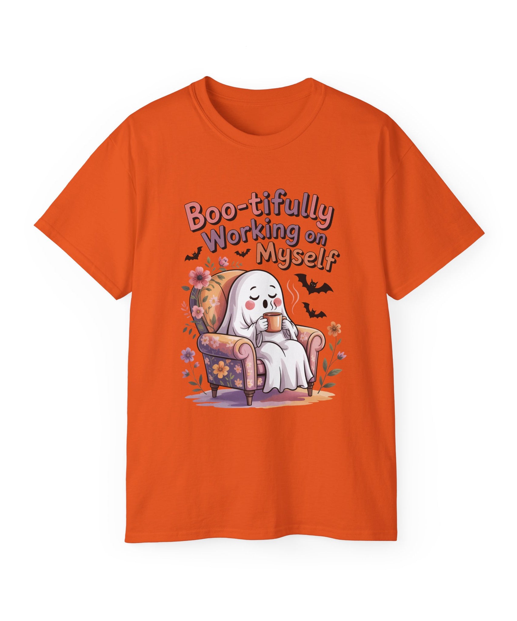 Cute Ghost Working on Myself Tee