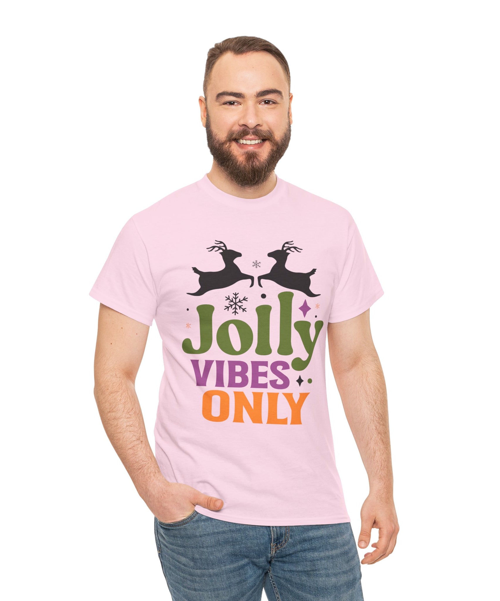 Jolly Vibes Only Retro Christmas Tee | Gallory Hive