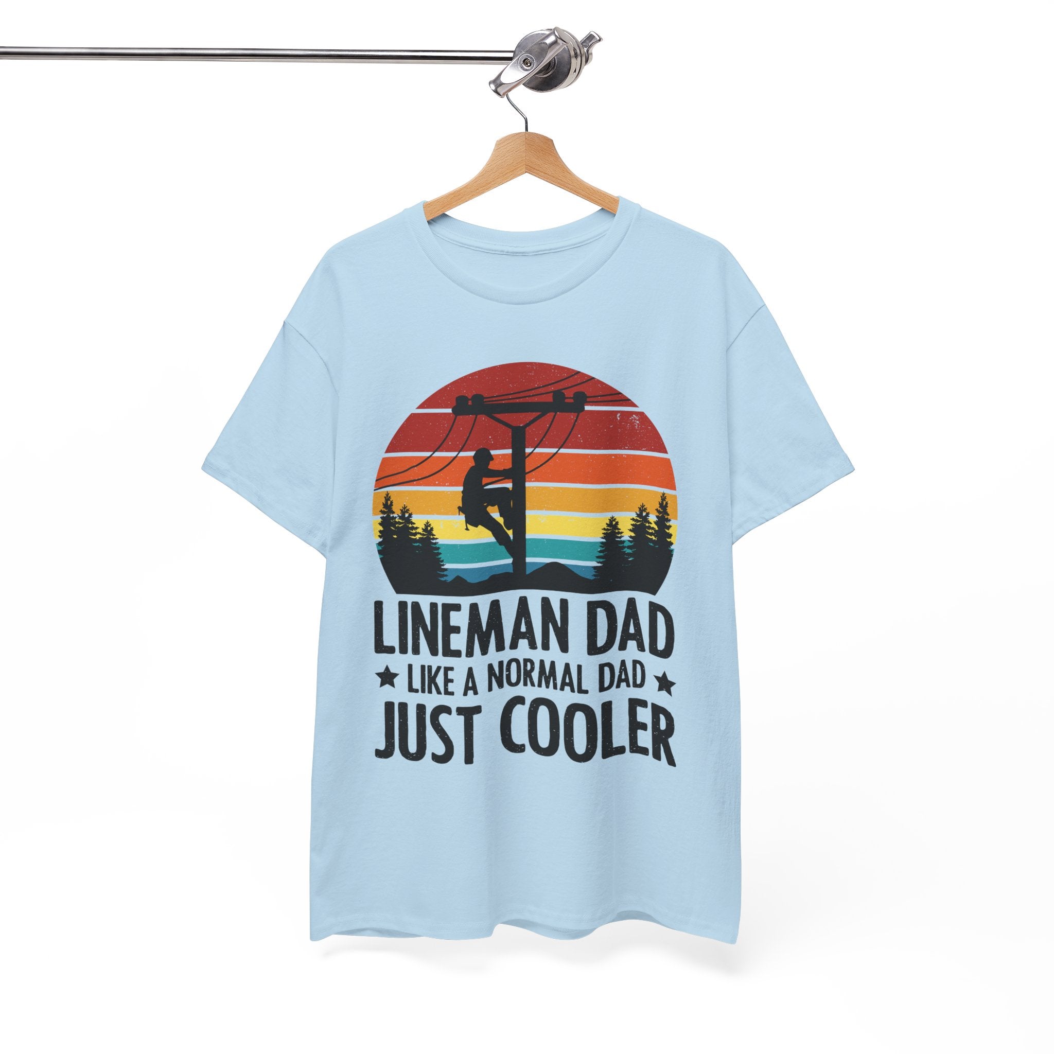 Lineman Tee – Bold Sunset & Power Lines