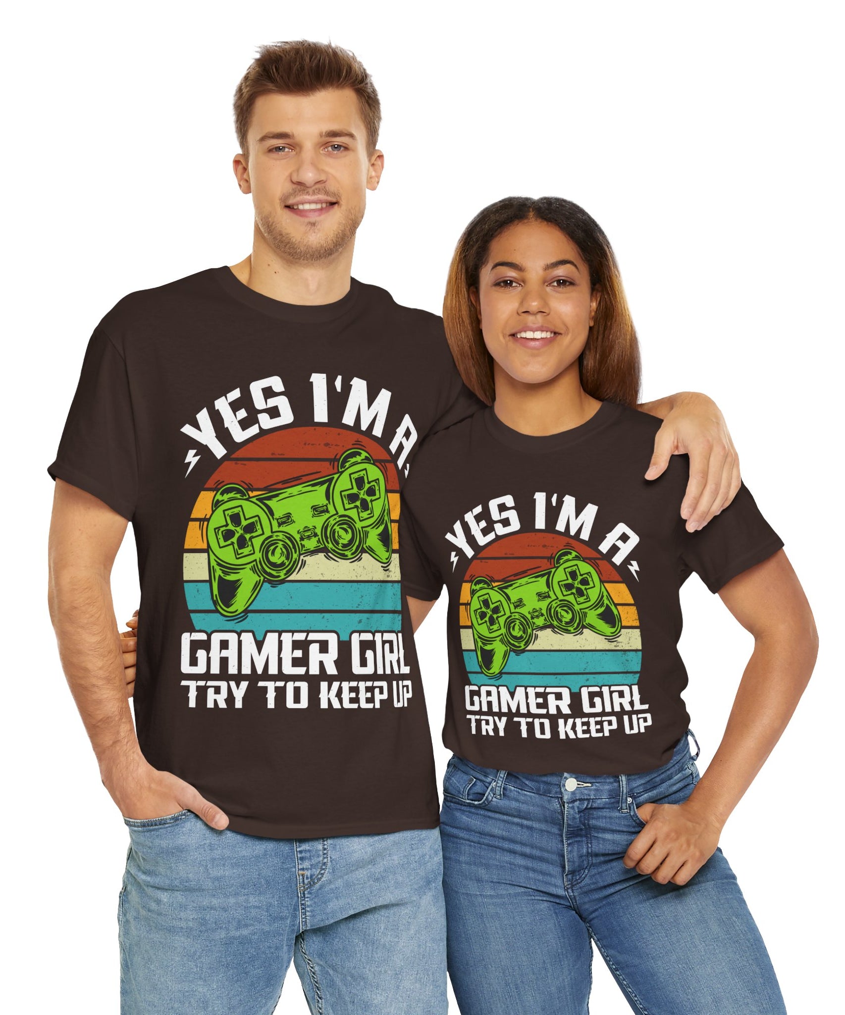 Retro Gamer Girl Tee - Gaming Vibes