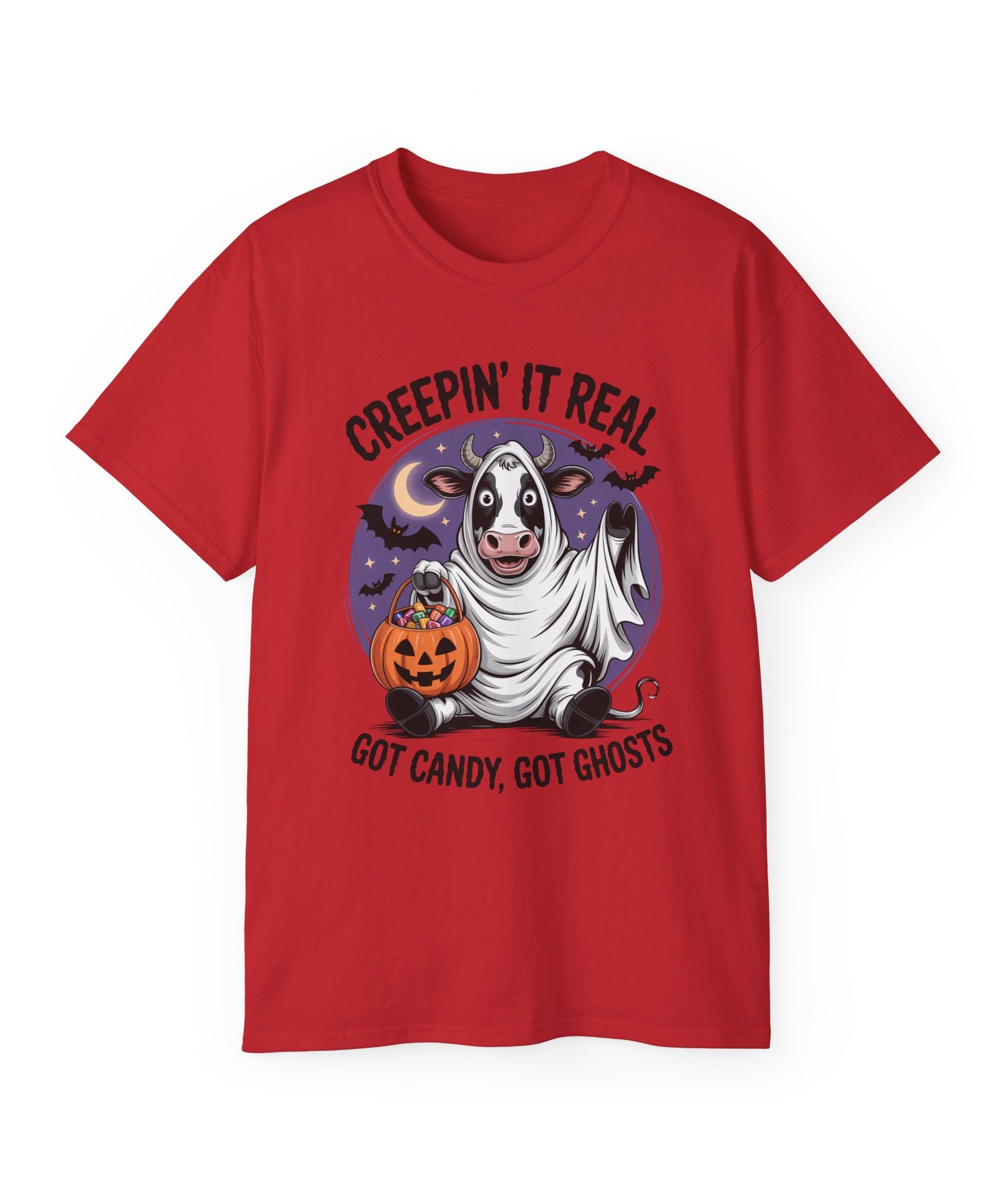 Cute Candy Cow Spooky Season Shirt