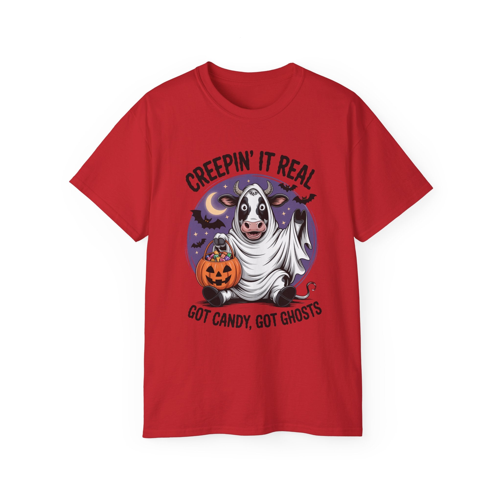 Cute Candy Cow Spooky Season Shirt