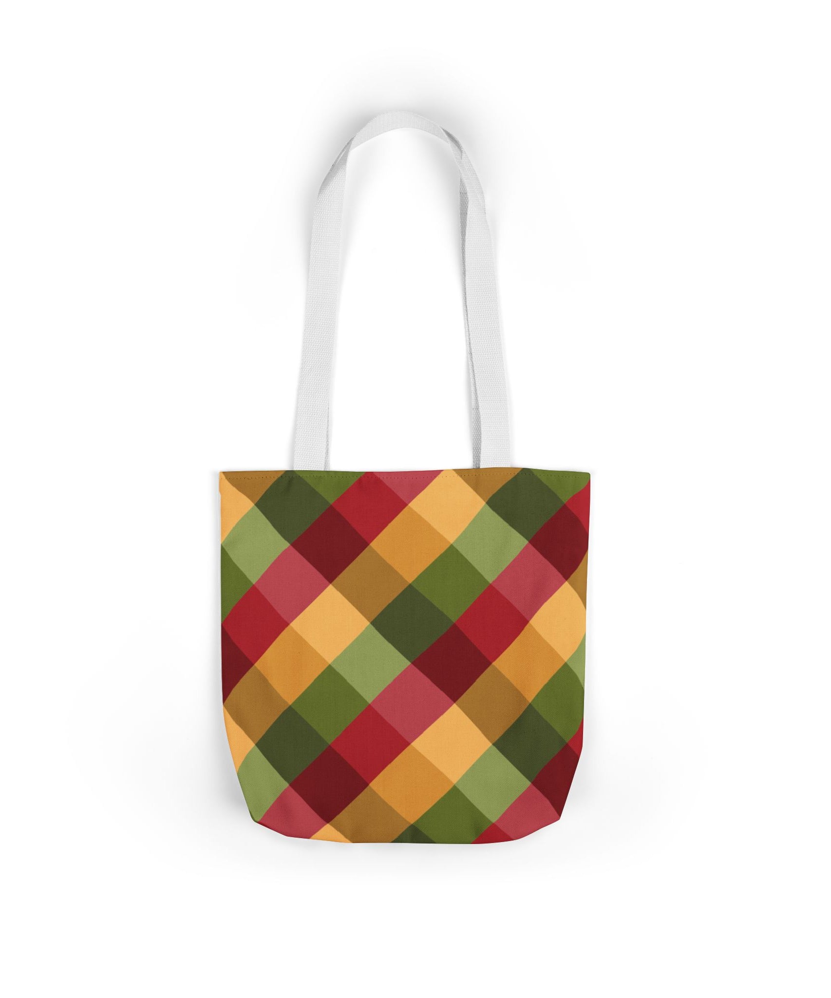 Vibrant Geometric Angle Design Canvas Tote