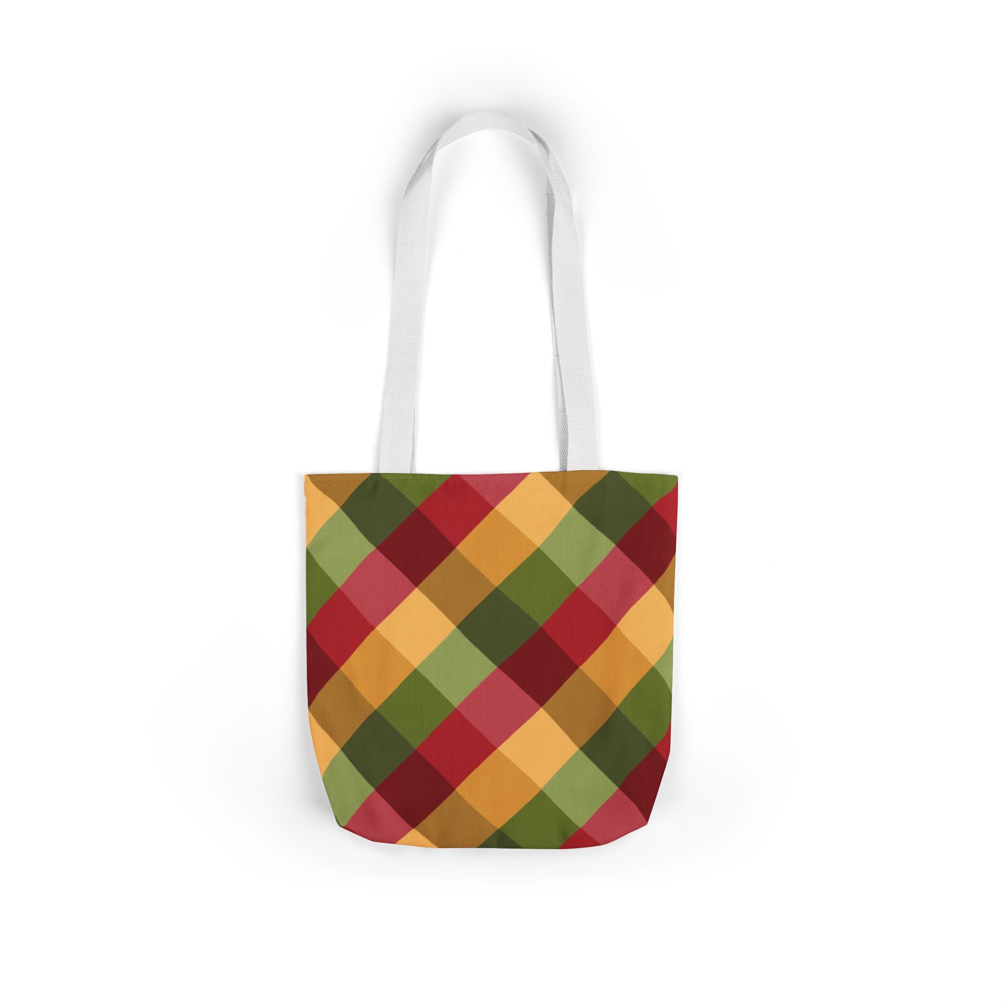Vibrant Geometric Angle Design Canvas Tote
