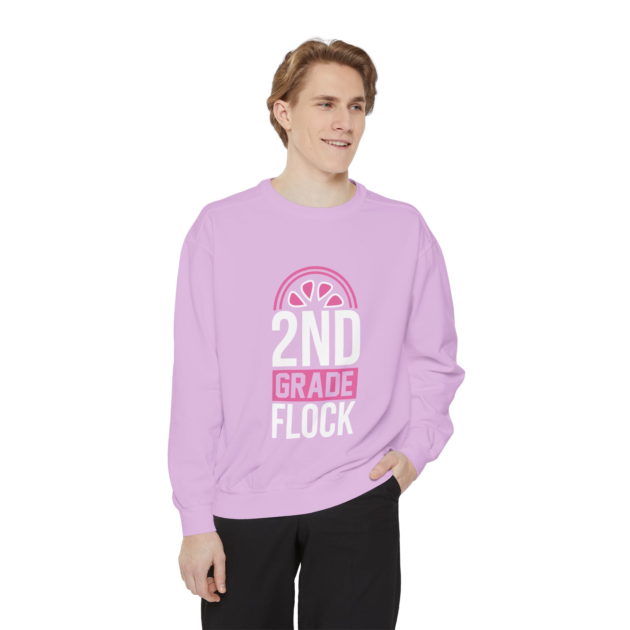 Unisex 2nd Grade Flock Sweatshirt | Perfect for Teachers, Back to School, Classroom, Gift for Kids, Cozy Style