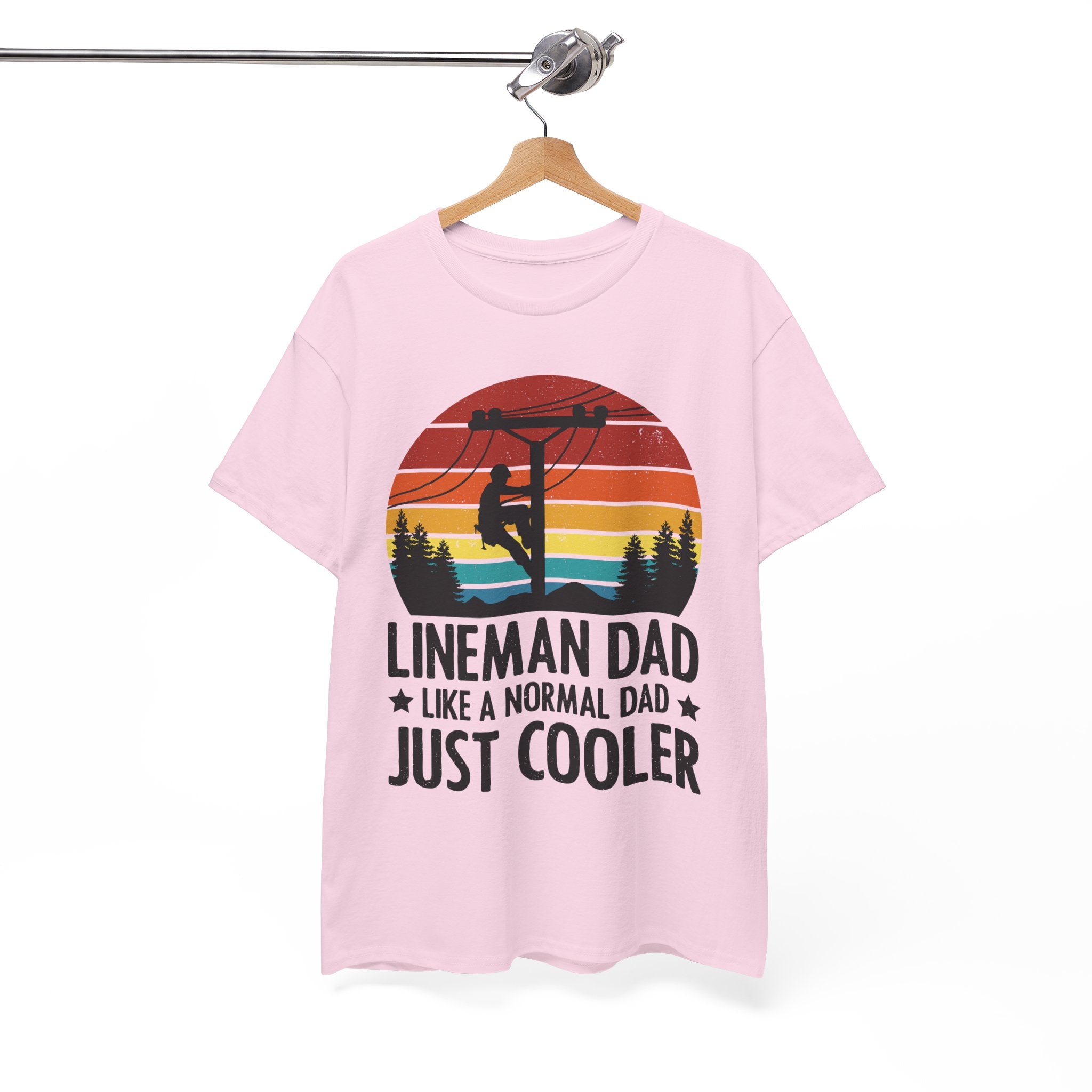 Lineman Tee – Bold Sunset & Power Lines