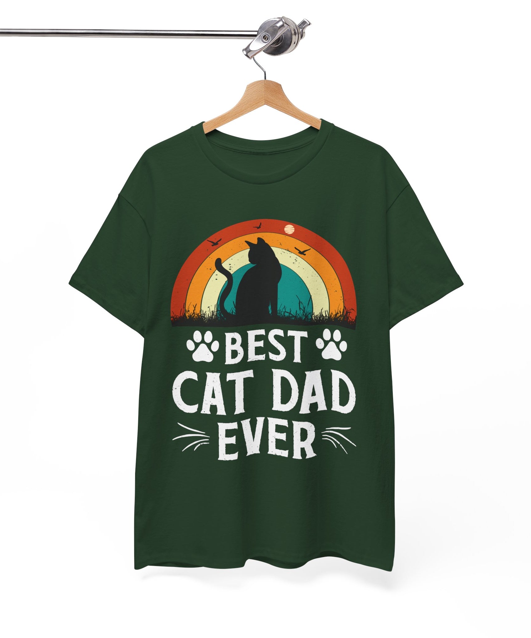 Best Cat Dad Ever T-Shirt Retro | Gallory Hive