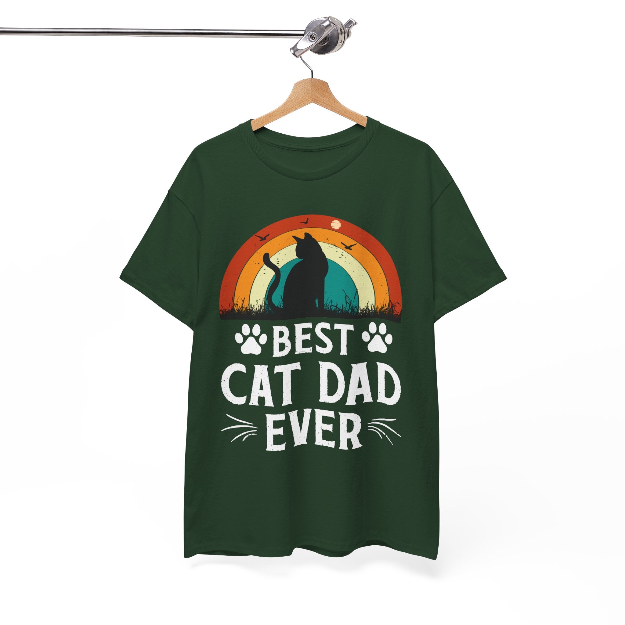 Best Cat Dad Ever T-Shirt Retro | Gallory Hive