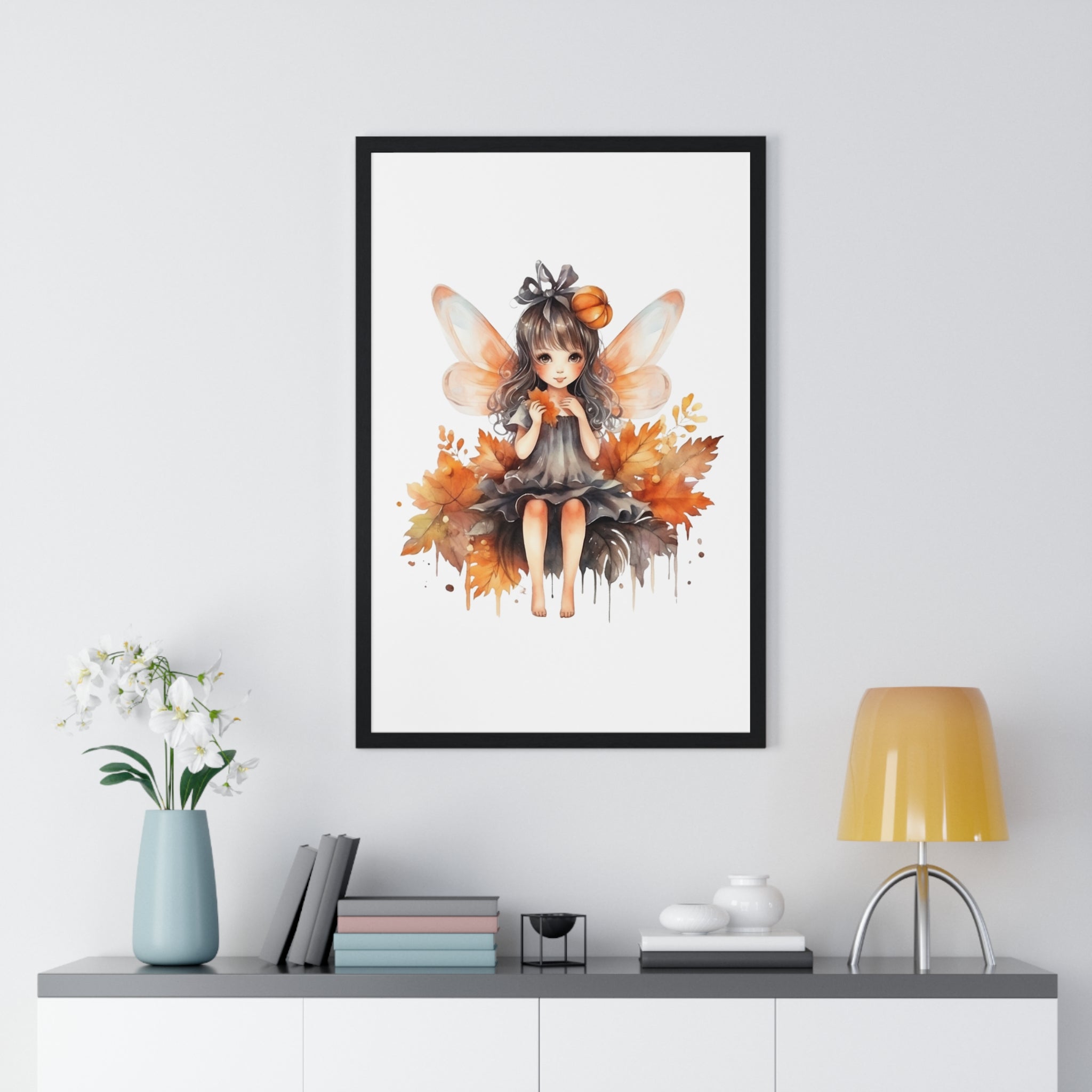 Seasonal Fairy Wall Art – Autumn Pumpkin Print | Gallory Hive