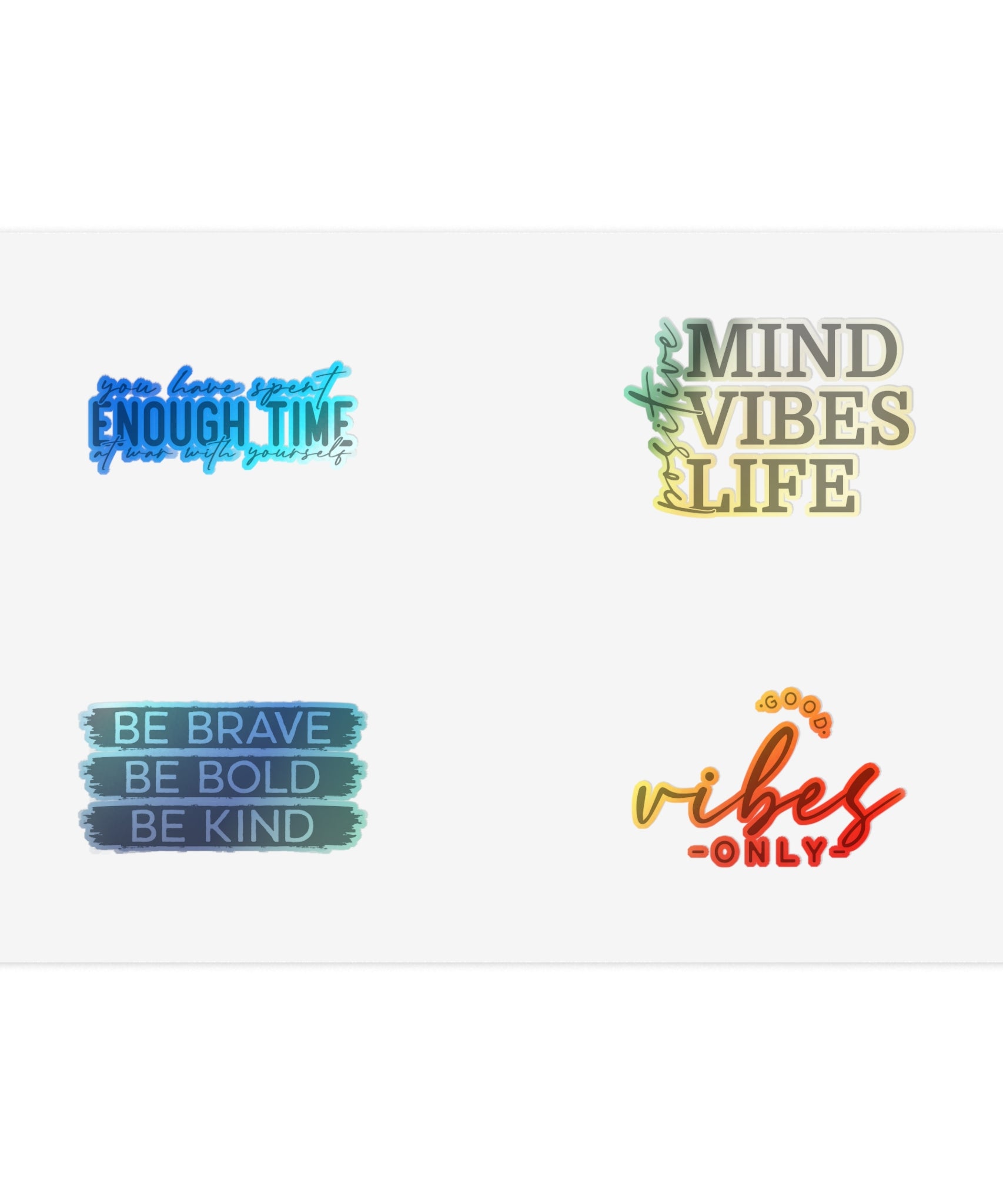 Inspirational Sticker Sheets for Motivation & Positivity, Decorative Vinyl Stickers, Gift for Friends