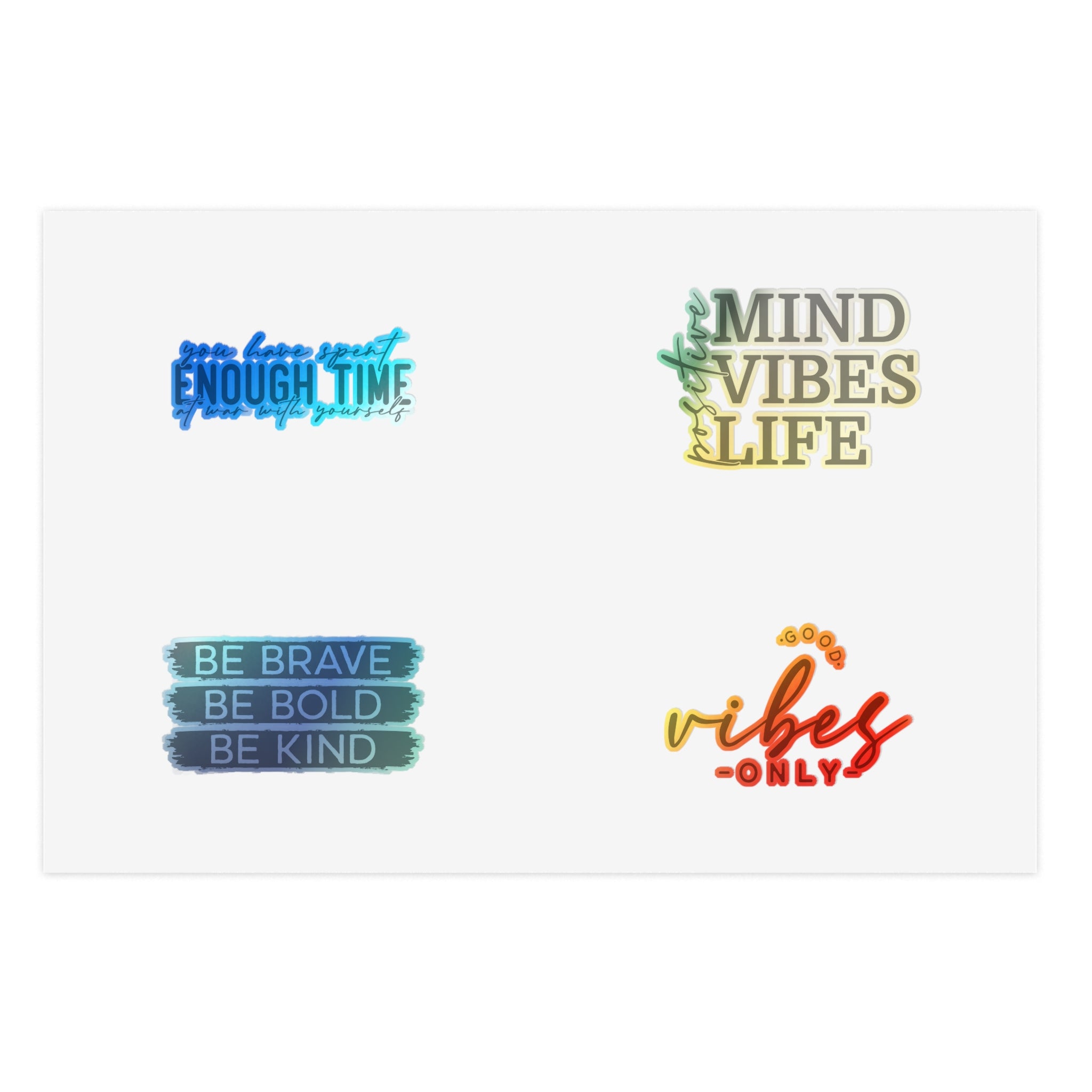 Inspirational Sticker Sheets for Motivation & Positivity, Decorative Vinyl Stickers, Gift for Friends