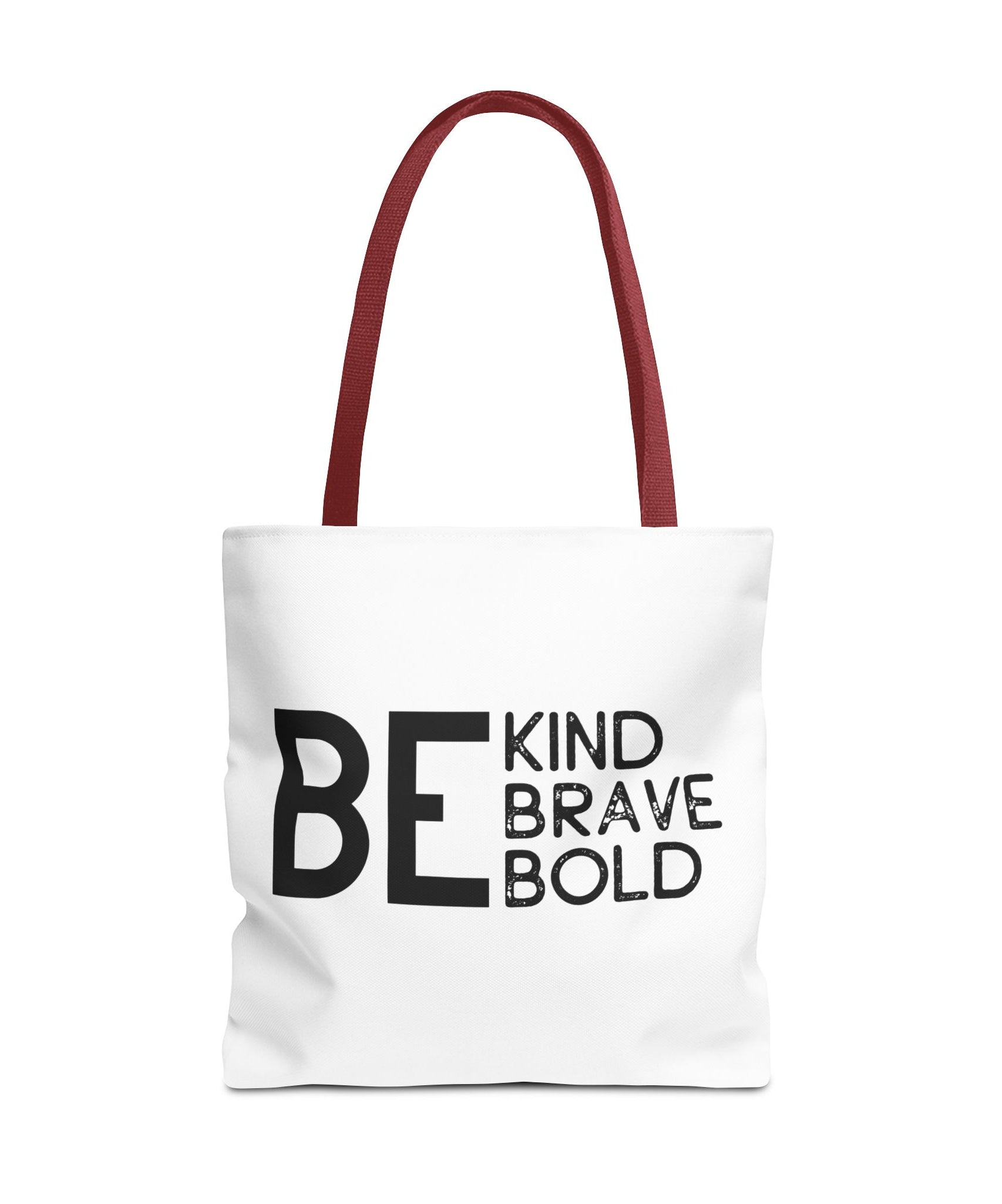 Inspirational Tote Bag - Be Kind Brave Bold - Eco-Friendly Carryall
