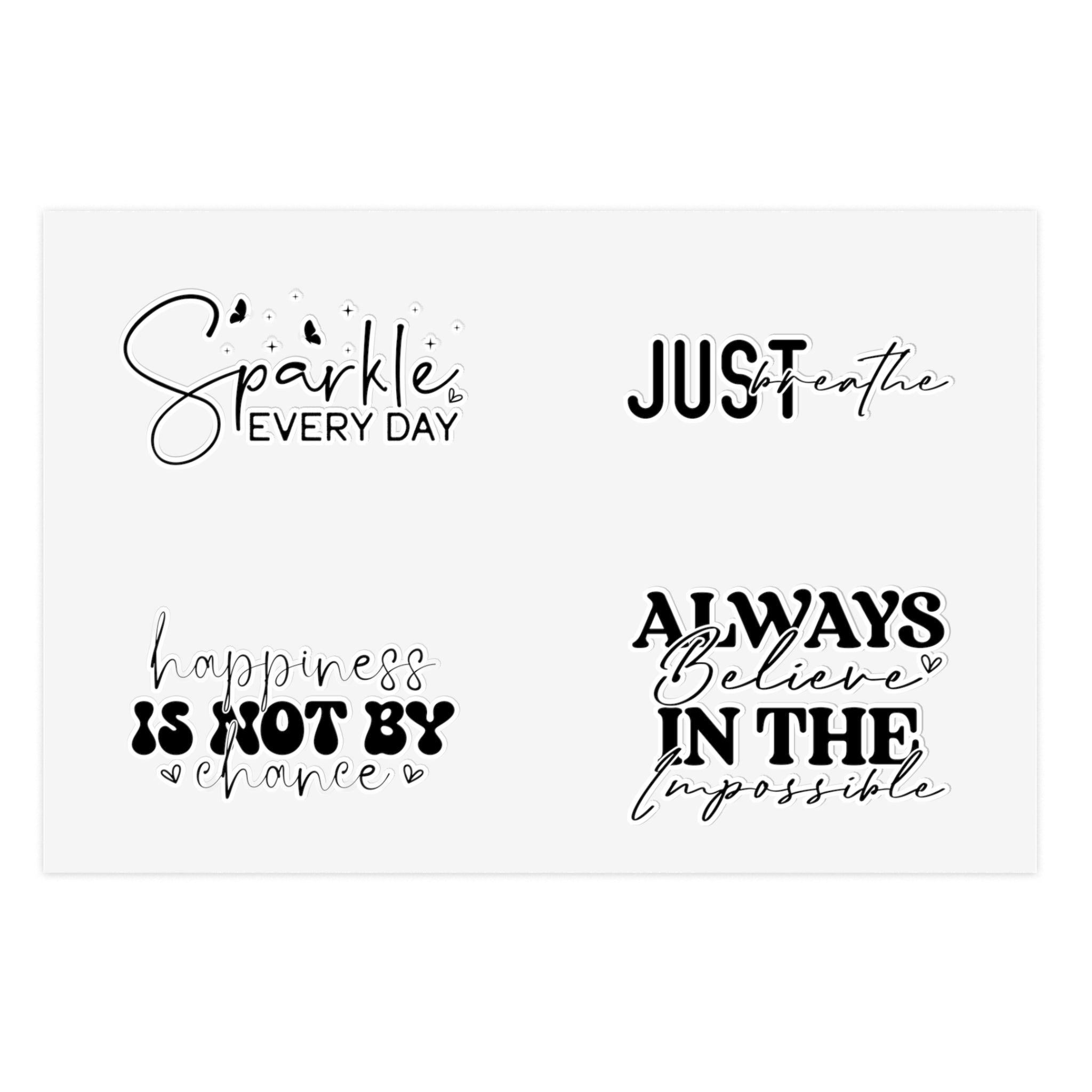 Inspirational Sticker Sheets for Motivation & Positivity, Decorative Vinyl Stickers, Daily Affirmations, Journal Decor, Gift for Friends