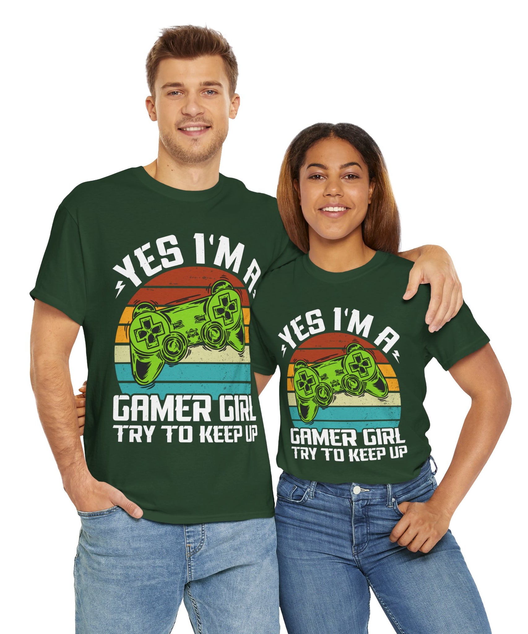 Retro Gamer Girl Tee - Gaming Vibes
