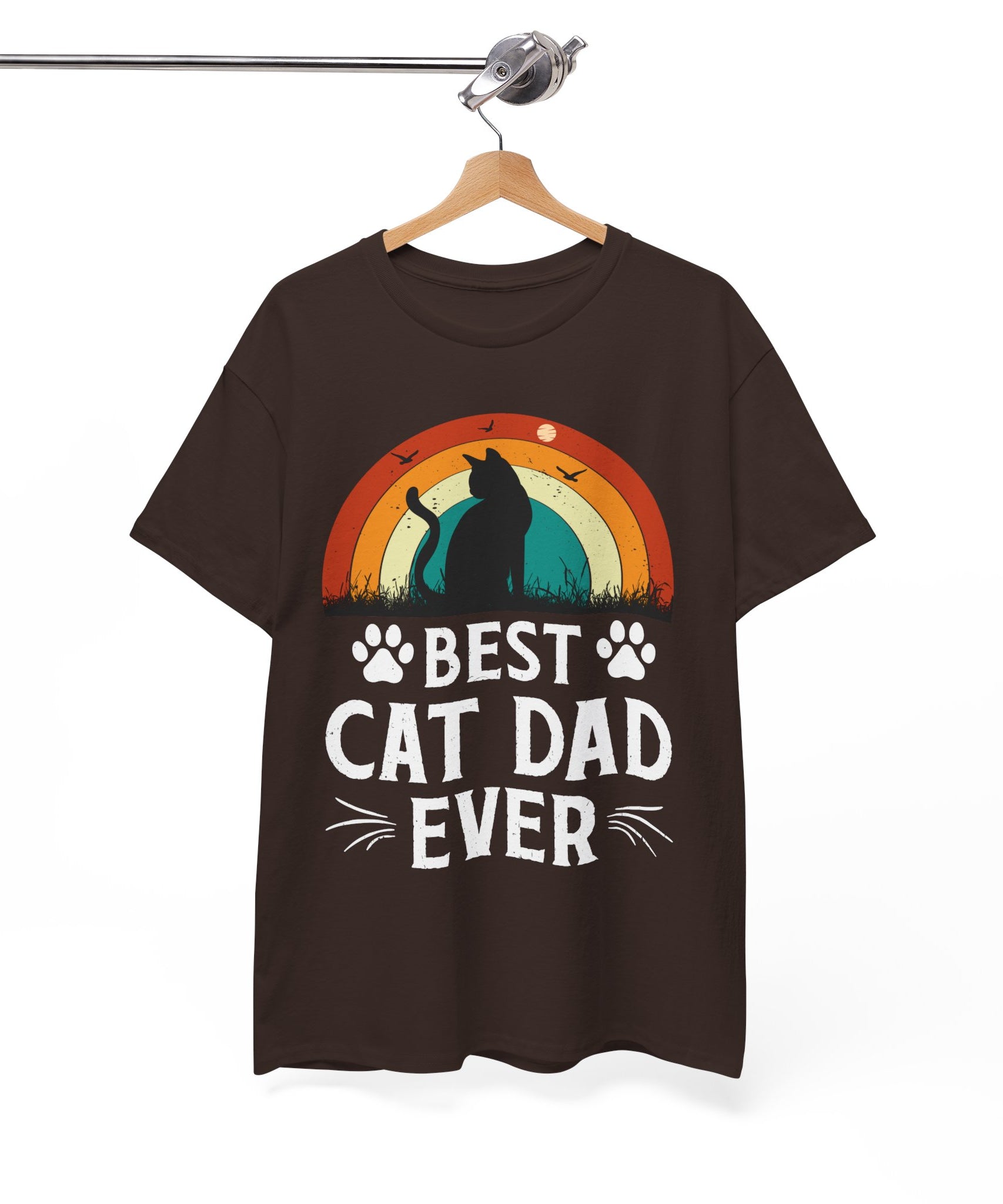 Best Cat Dad Ever T-Shirt Retro | Gallory Hive