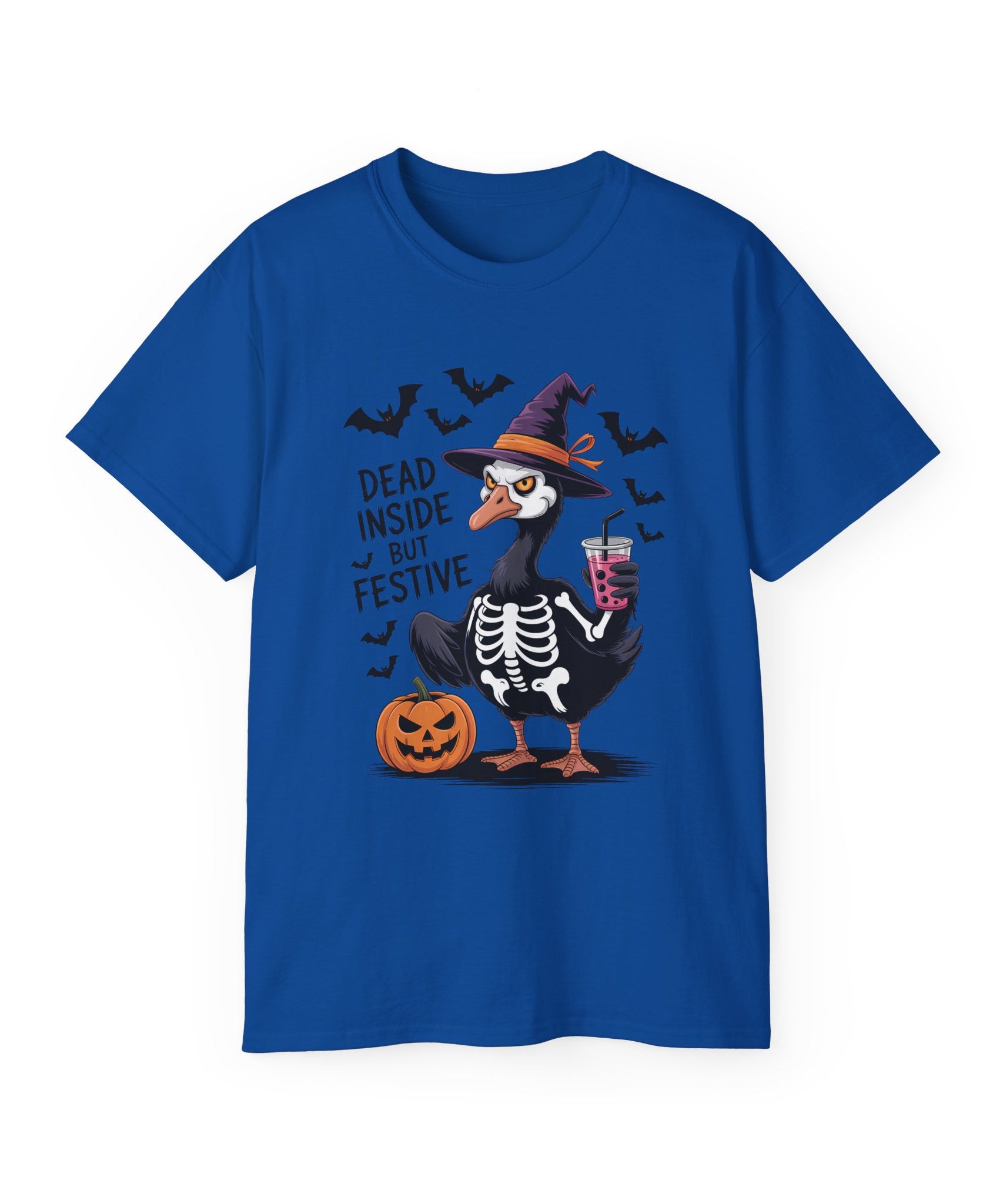 Halloween Skeleton Goose Tee - Festive T-Shirt | Gallory Hive