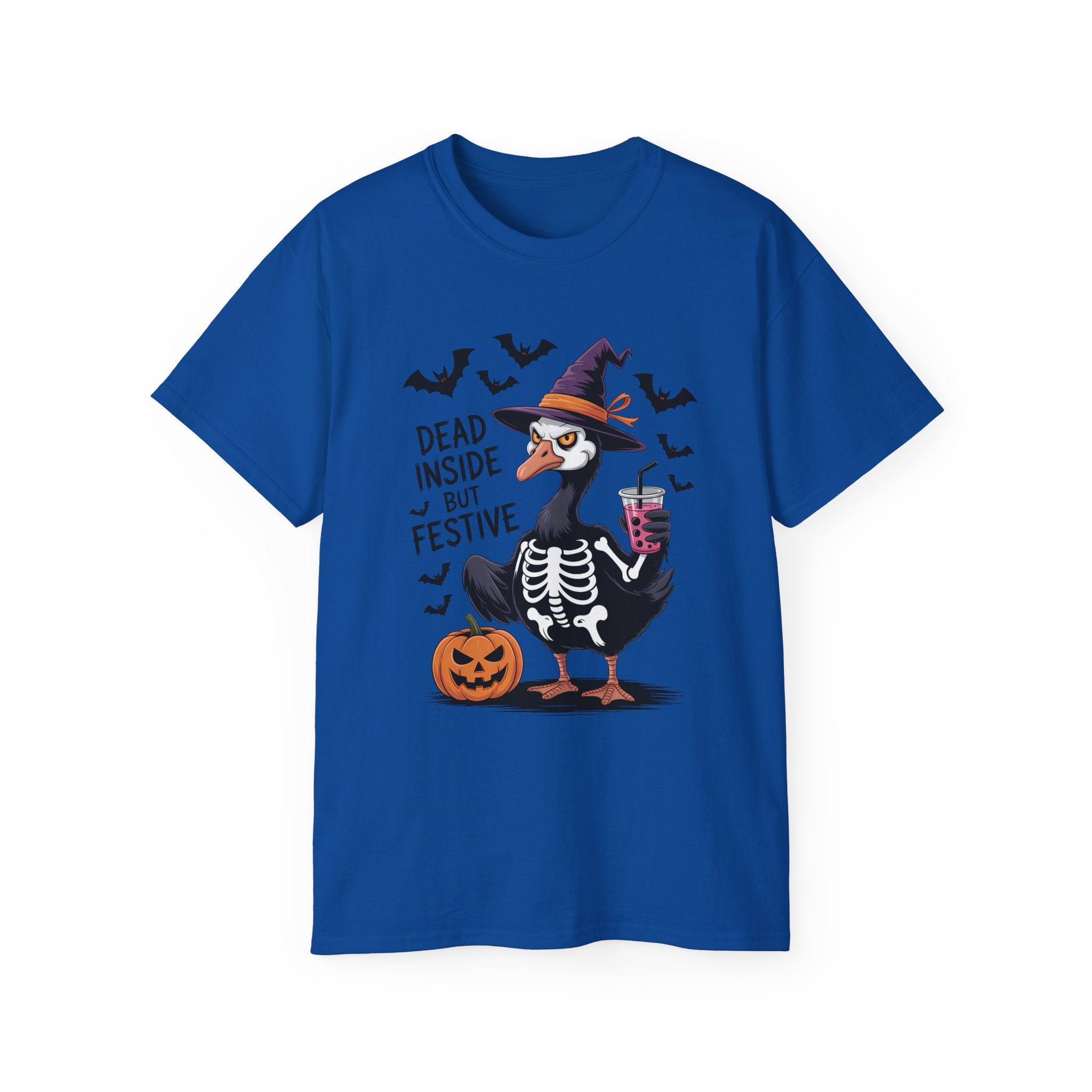 Halloween Skeleton Goose Tee - Festive T-Shirt | Gallory Hive