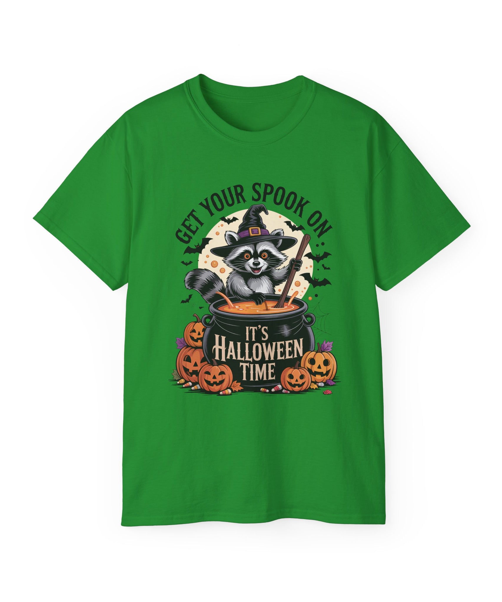 Halloween Raccoon Tee - Spook On Witch Design | Gallory Hive