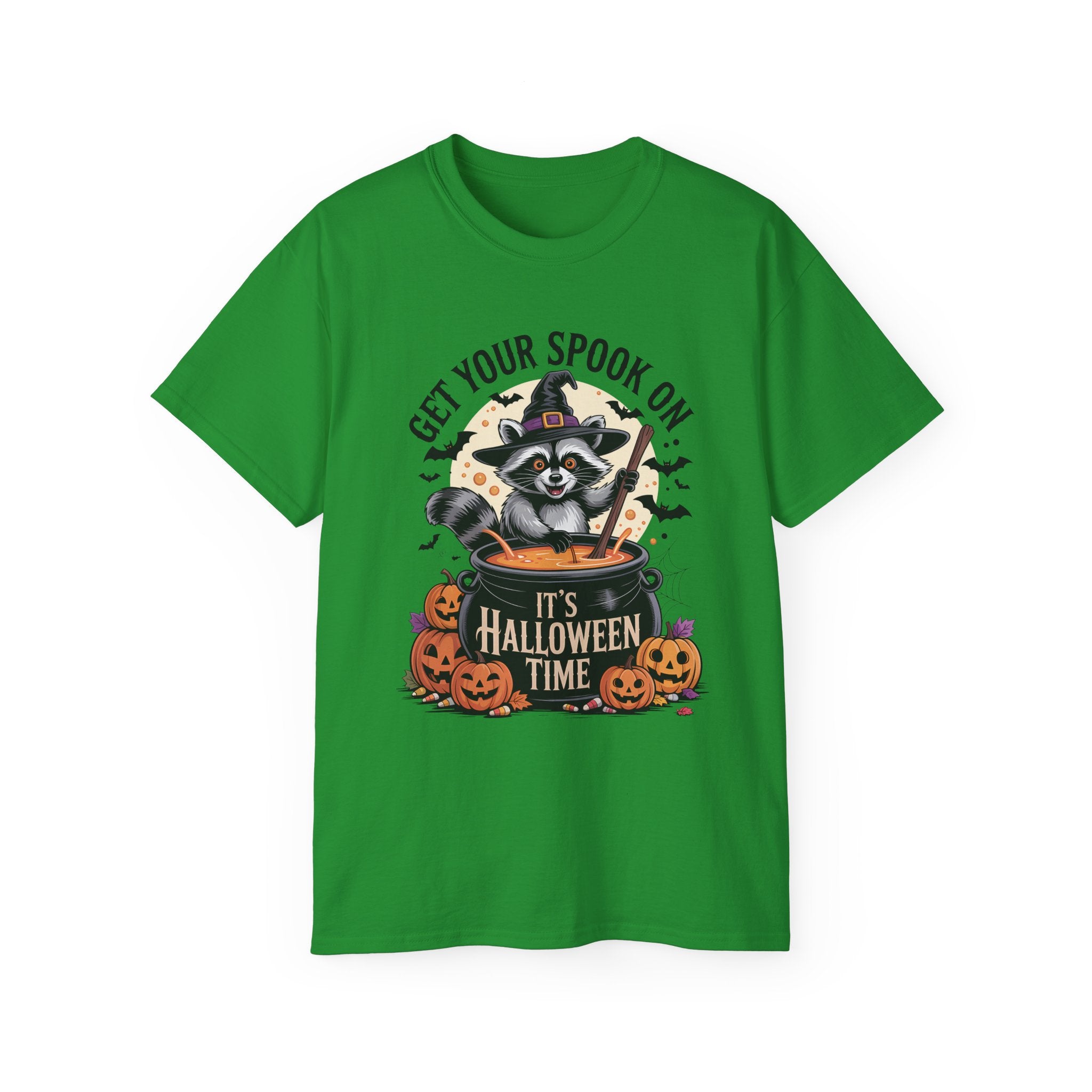 Halloween Raccoon Tee - Spook On Witch Design | Gallory Hive
