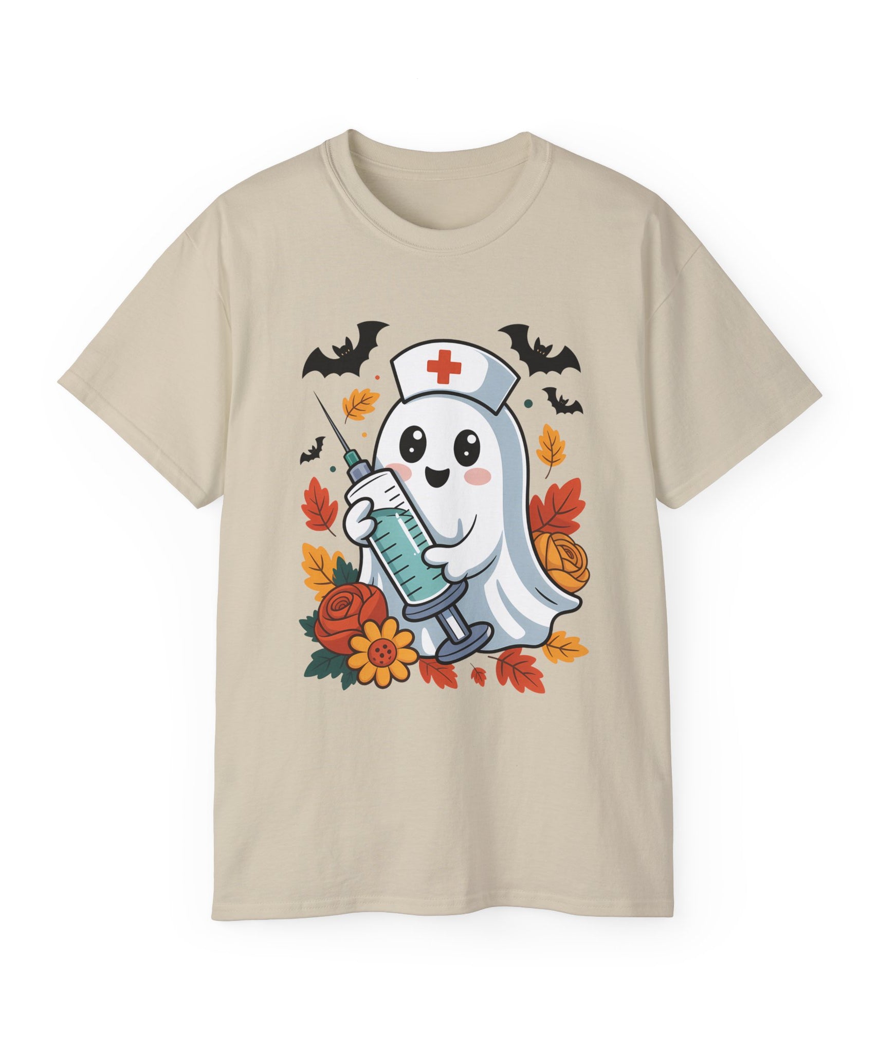 Halloween Nurse Ghost T-Shirt - Spooky Season Style | Gallory Hive