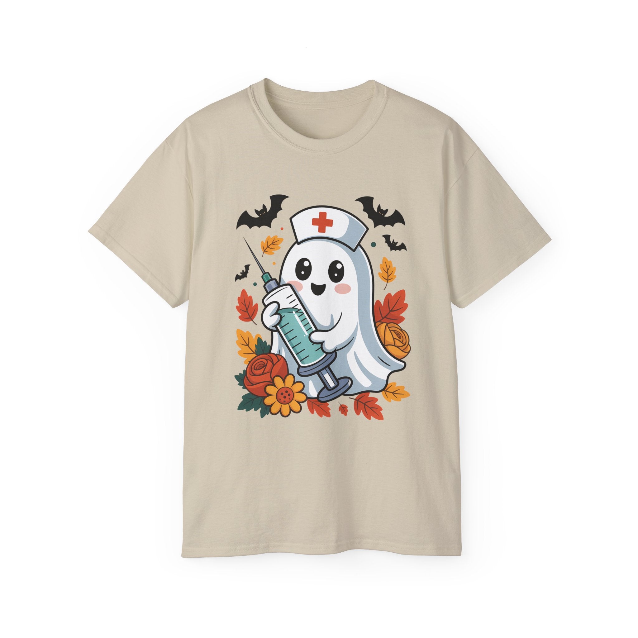 Halloween Nurse Ghost T-Shirt - Spooky Season Style | Gallory Hive