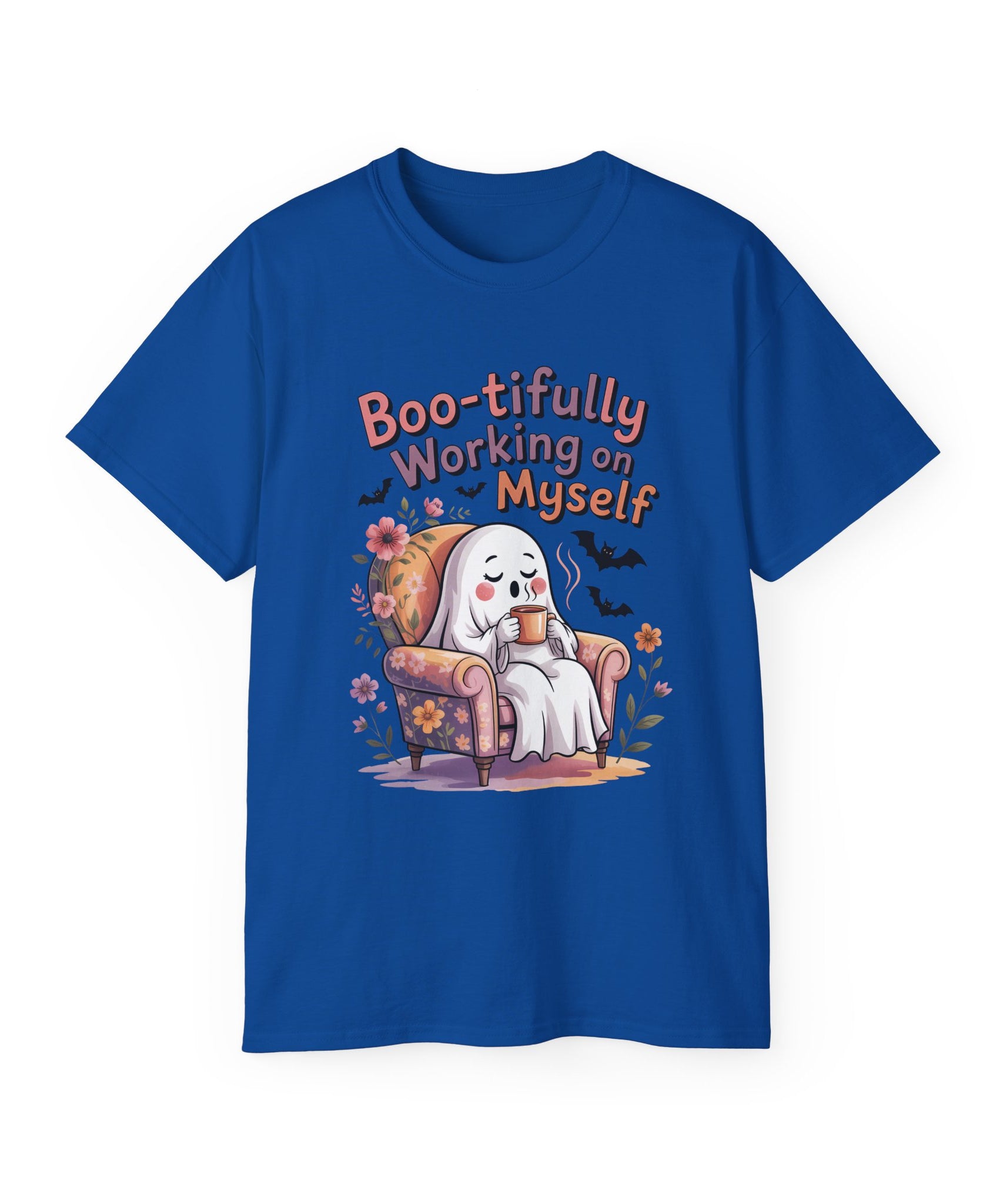 Cute Ghost Working on Myself Tee | Gallory Hive