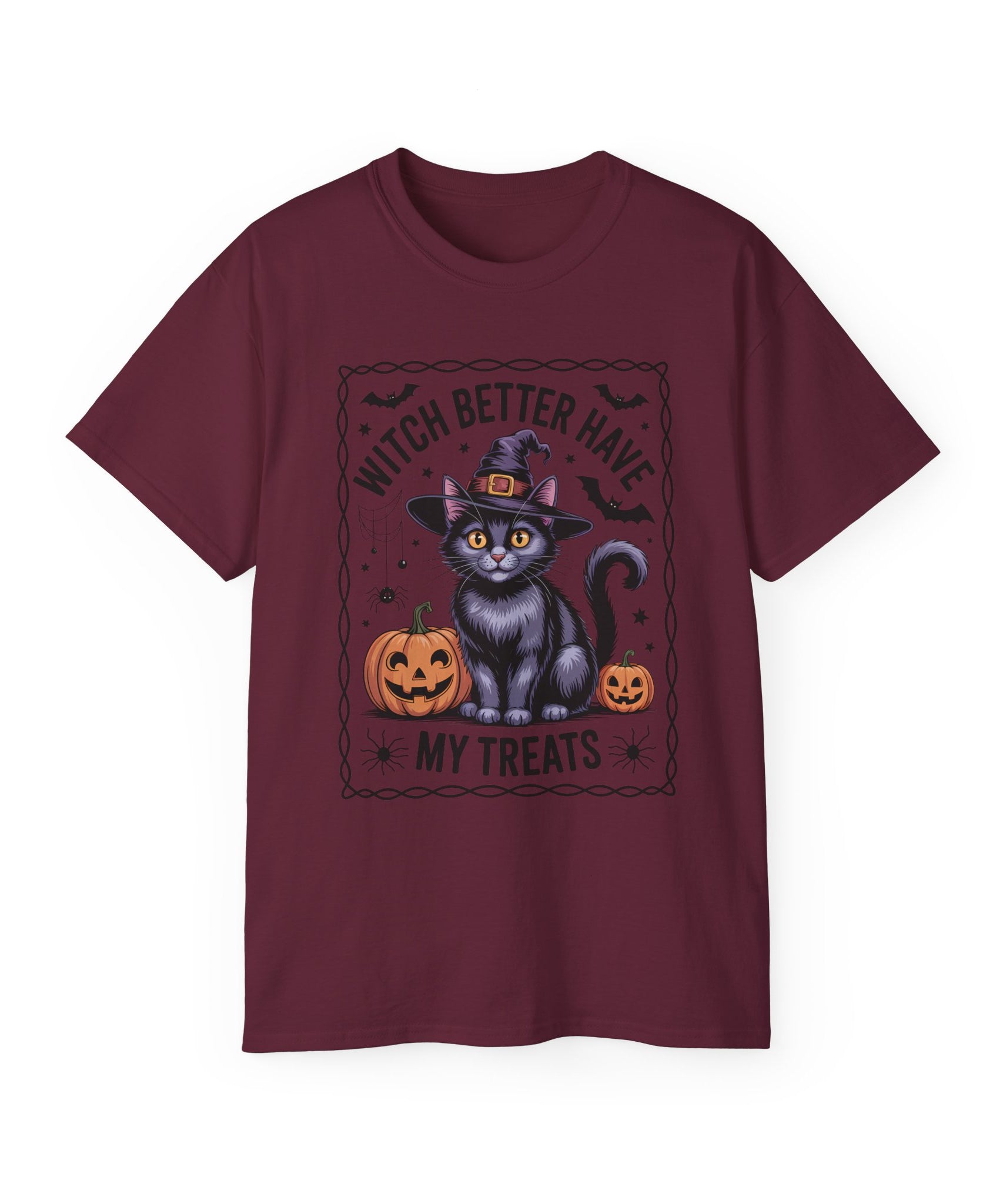 Spooky Witch Cat Tee - Halloween Season Wear | Gallory Hive