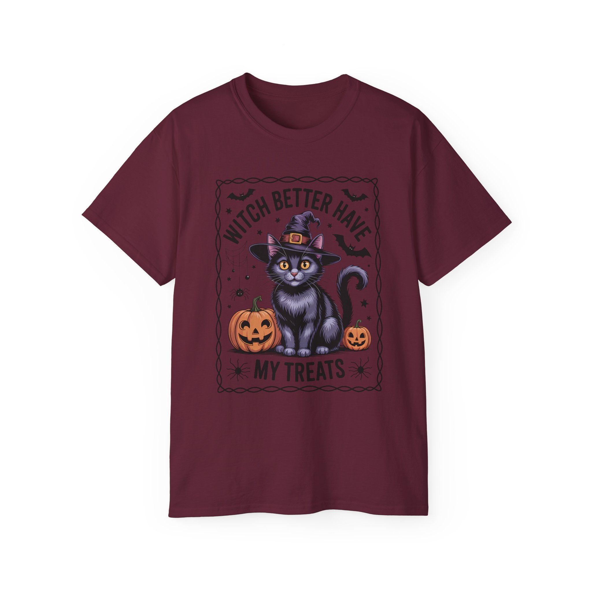 Spooky Witch Cat Tee - Halloween Season Wear | Gallory Hive