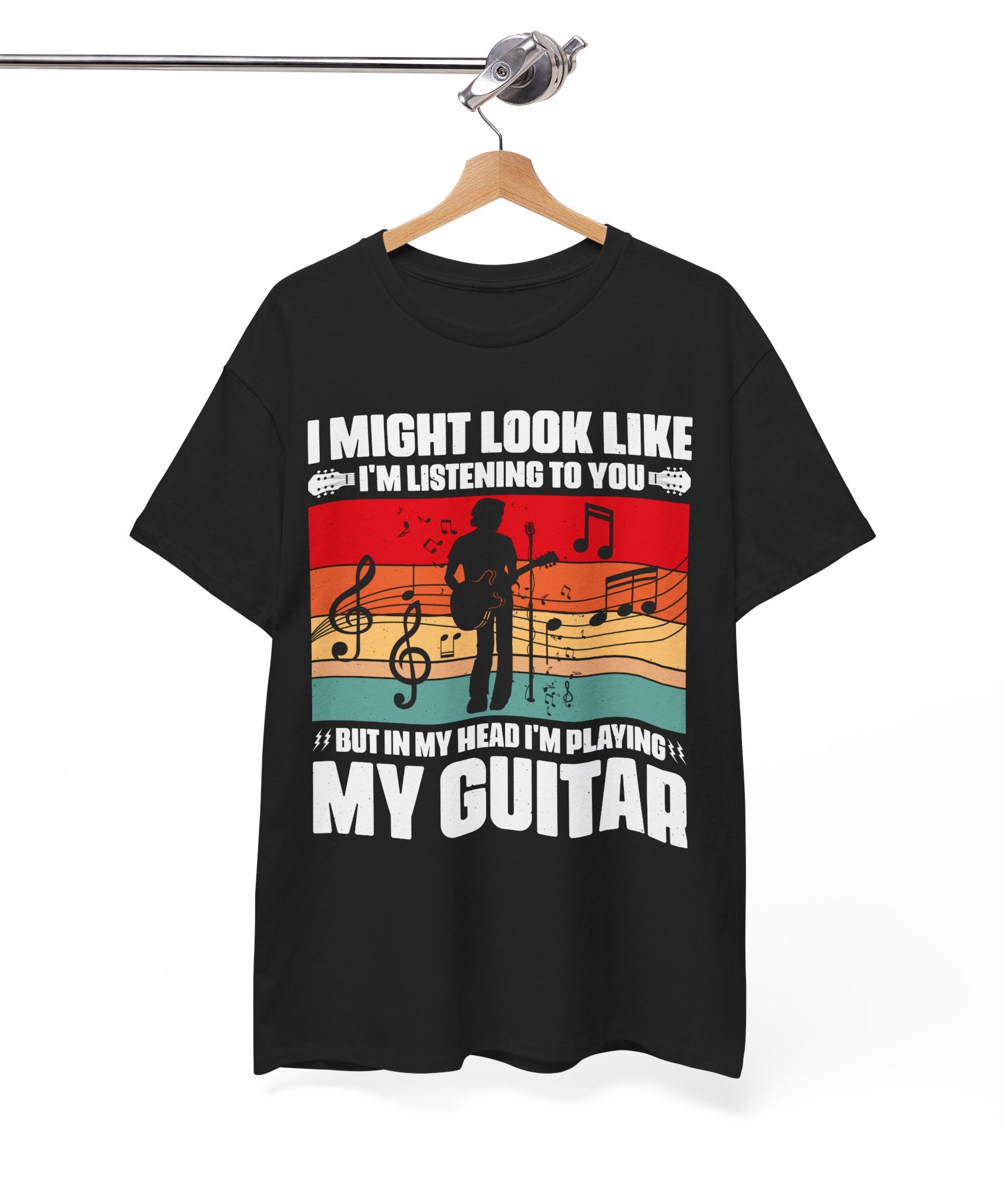 Retro Guitar Playing Mind T-Shirt | Gallory Hive