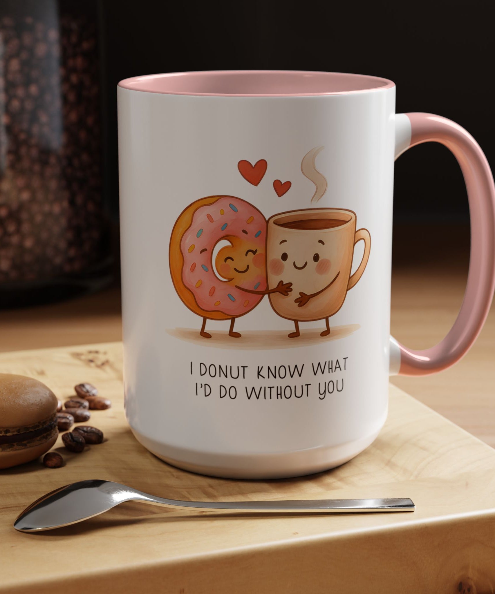 Cute Donut and Coffee Love Ceramic Mug | Gallory Hive