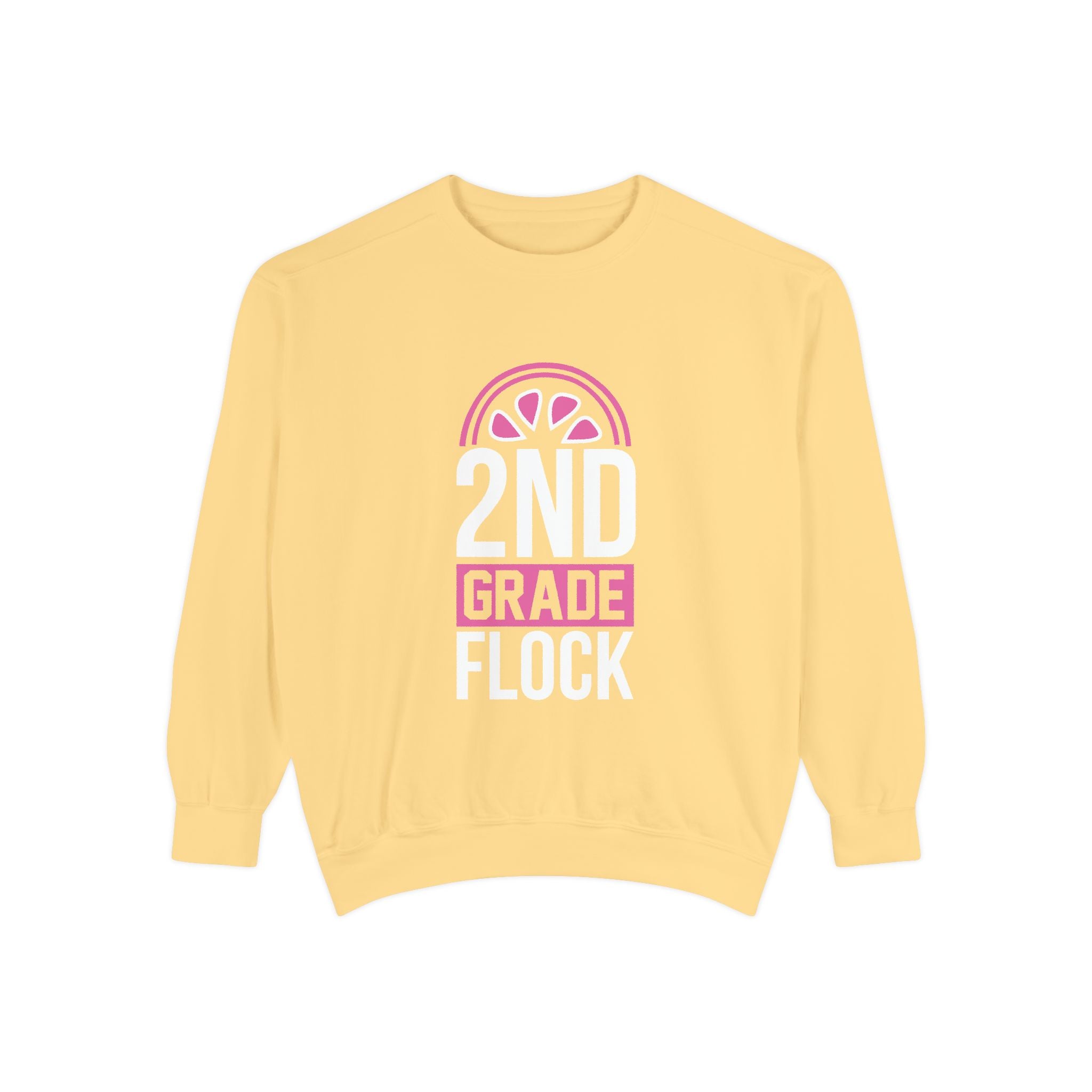 Unisex 2nd Grade Flock Sweatshirt | Perfect for Teachers, Back to School, Classroom, Gift for Kids, Cozy Style