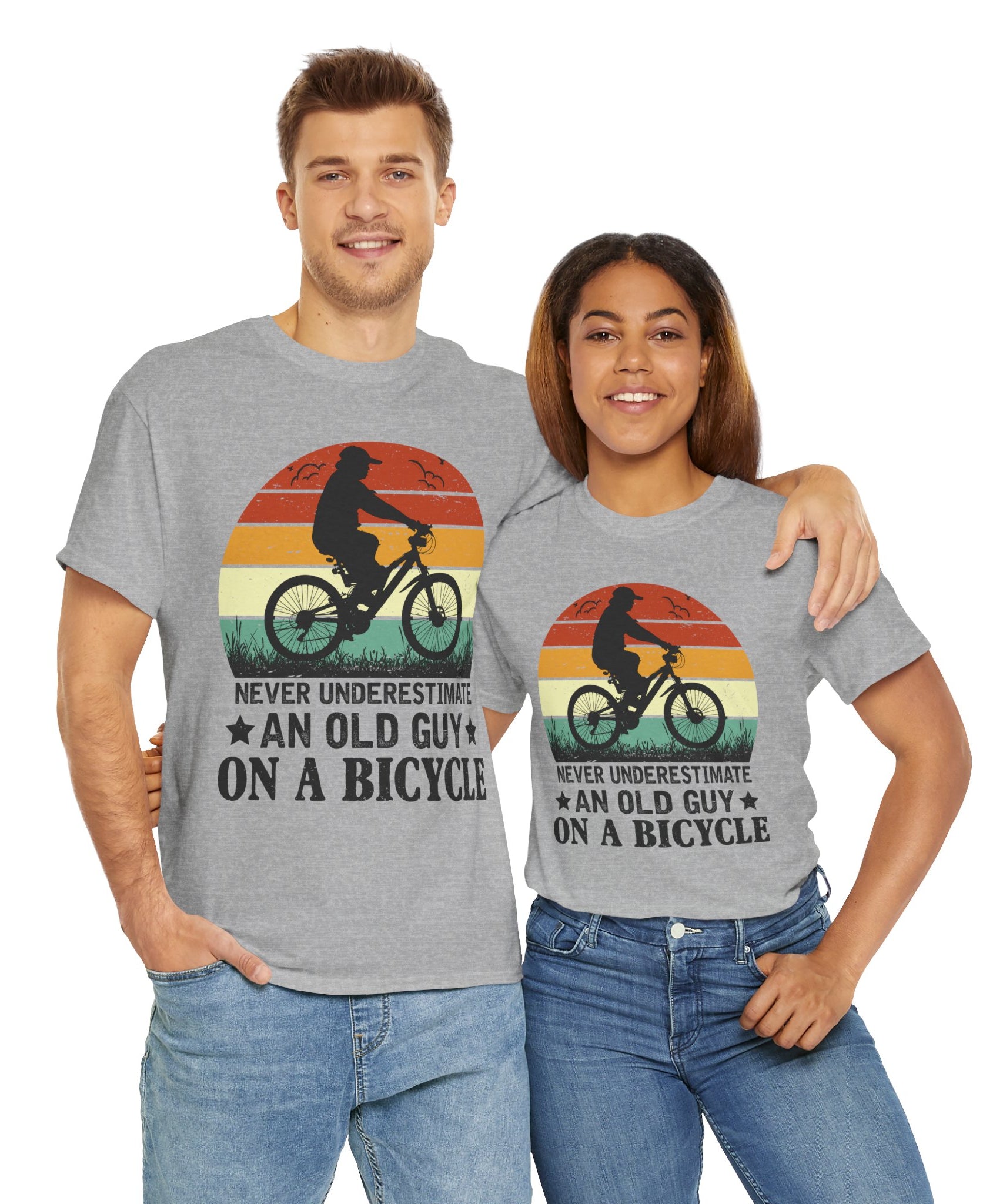Retro Old Guy On Bicycle Shirt