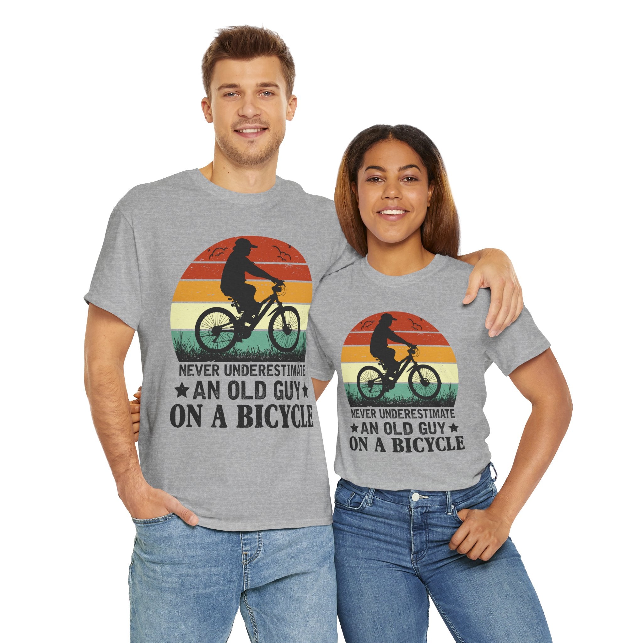 Retro Old Guy On Bicycle Shirt