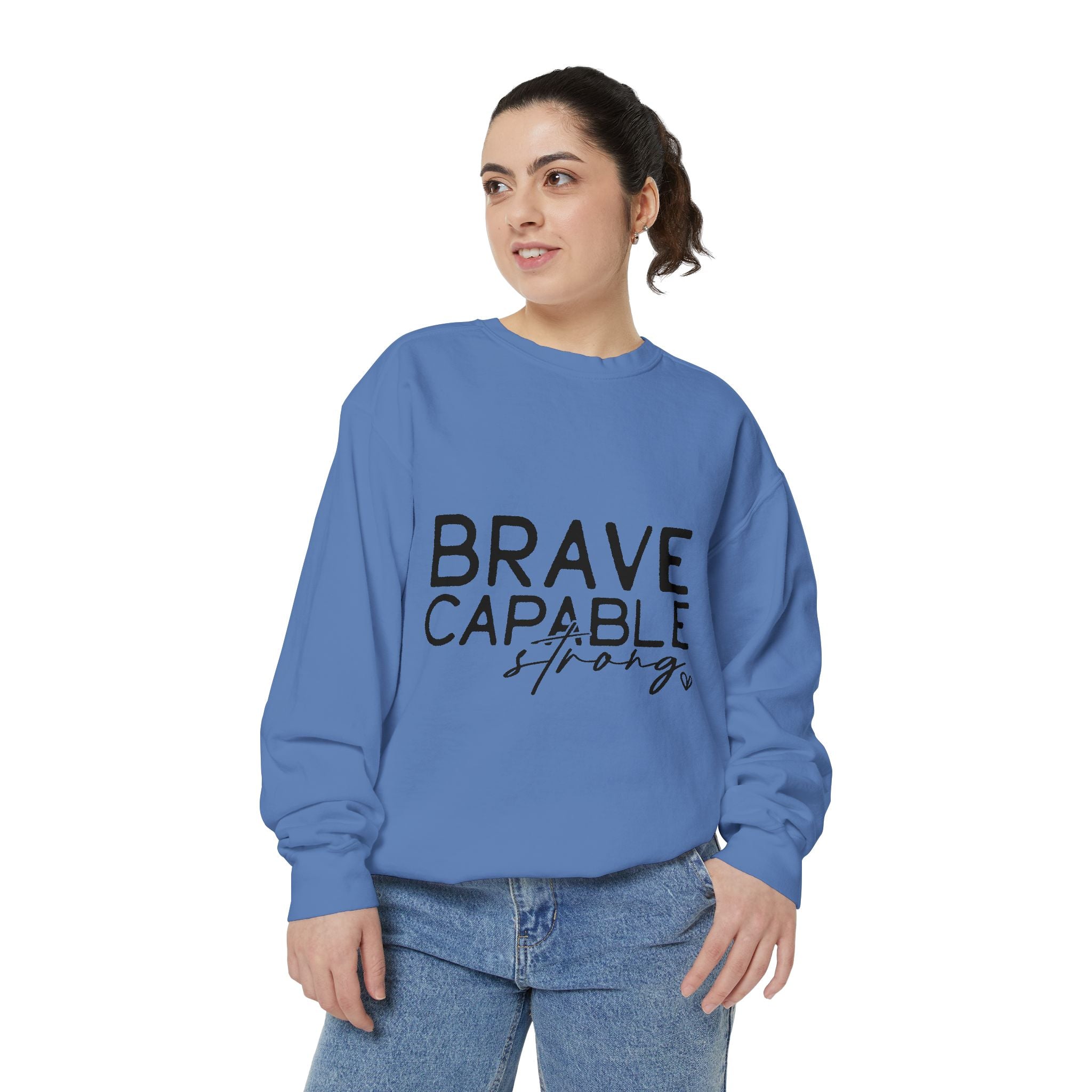 Minimalist Brave Capable Strong Crewneck Sweatshirt