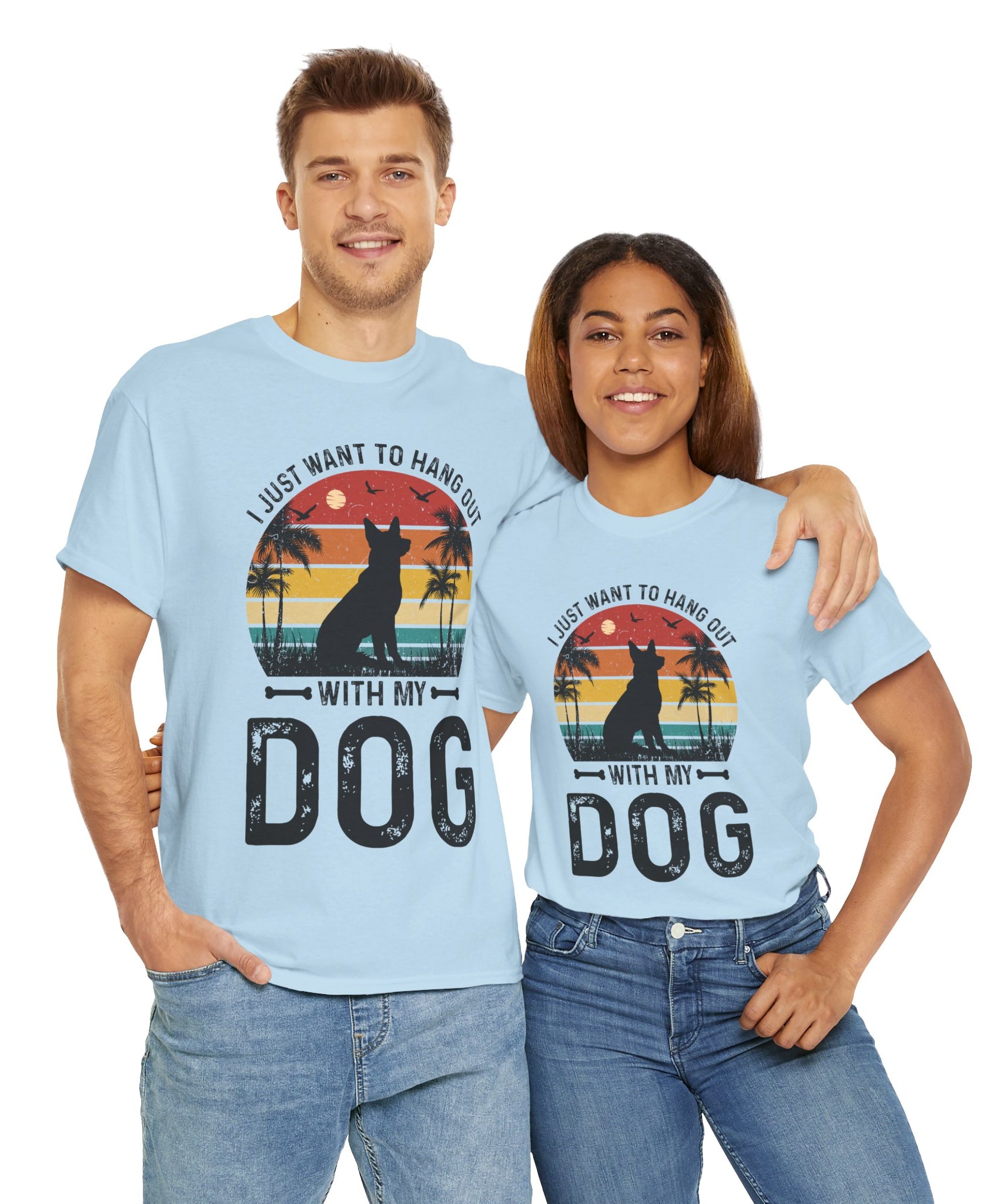 Retro Dog T-Shirt - Beach Hangout Design