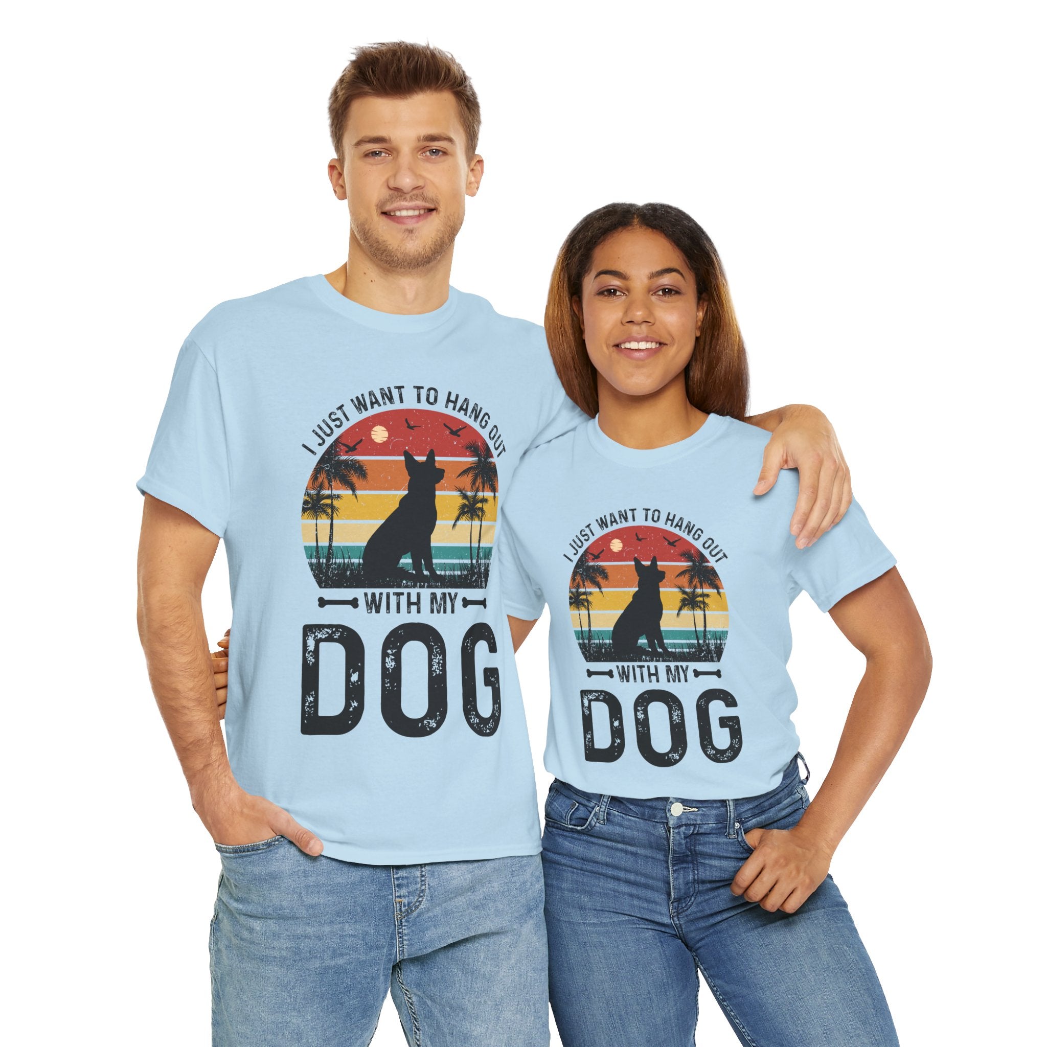 Retro Dog T-Shirt - Beach Hangout Design