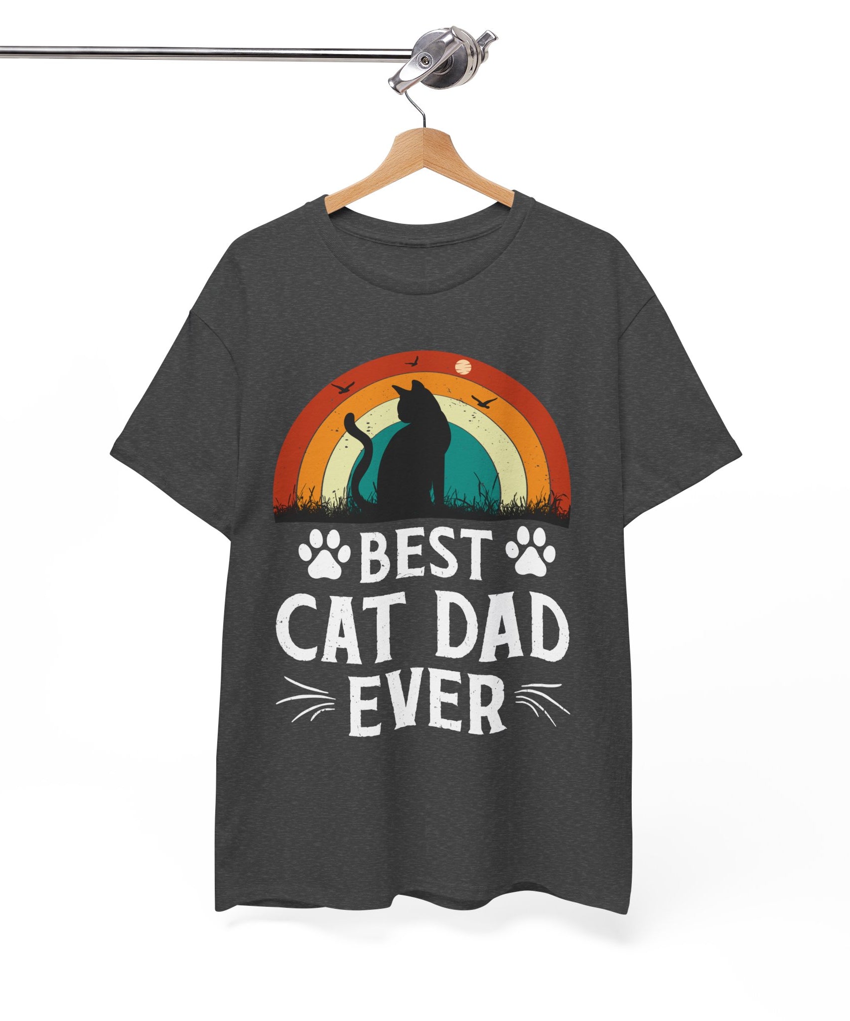 Best Cat Dad Ever T-Shirt Retro | Gallory Hive