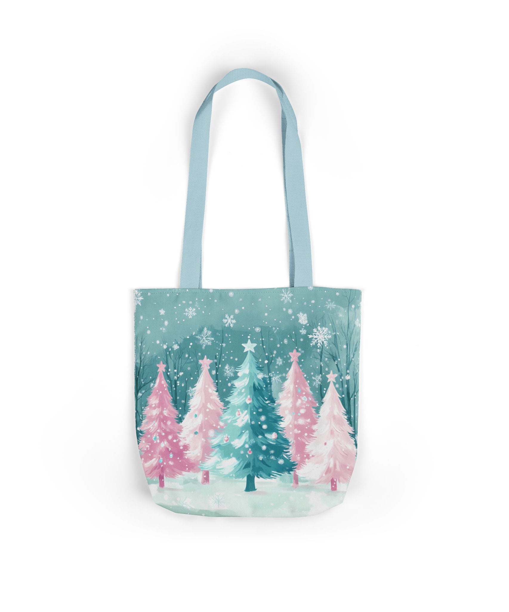 Winter Palm Trees Canvas Polyester Tote Bag